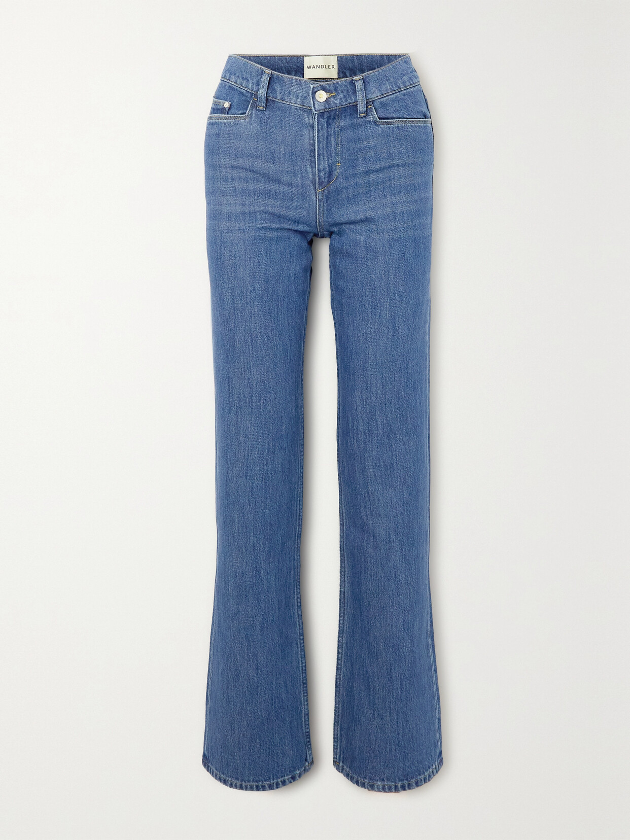 Wandler - High-rise Organic Straight-leg Jeans - Blue