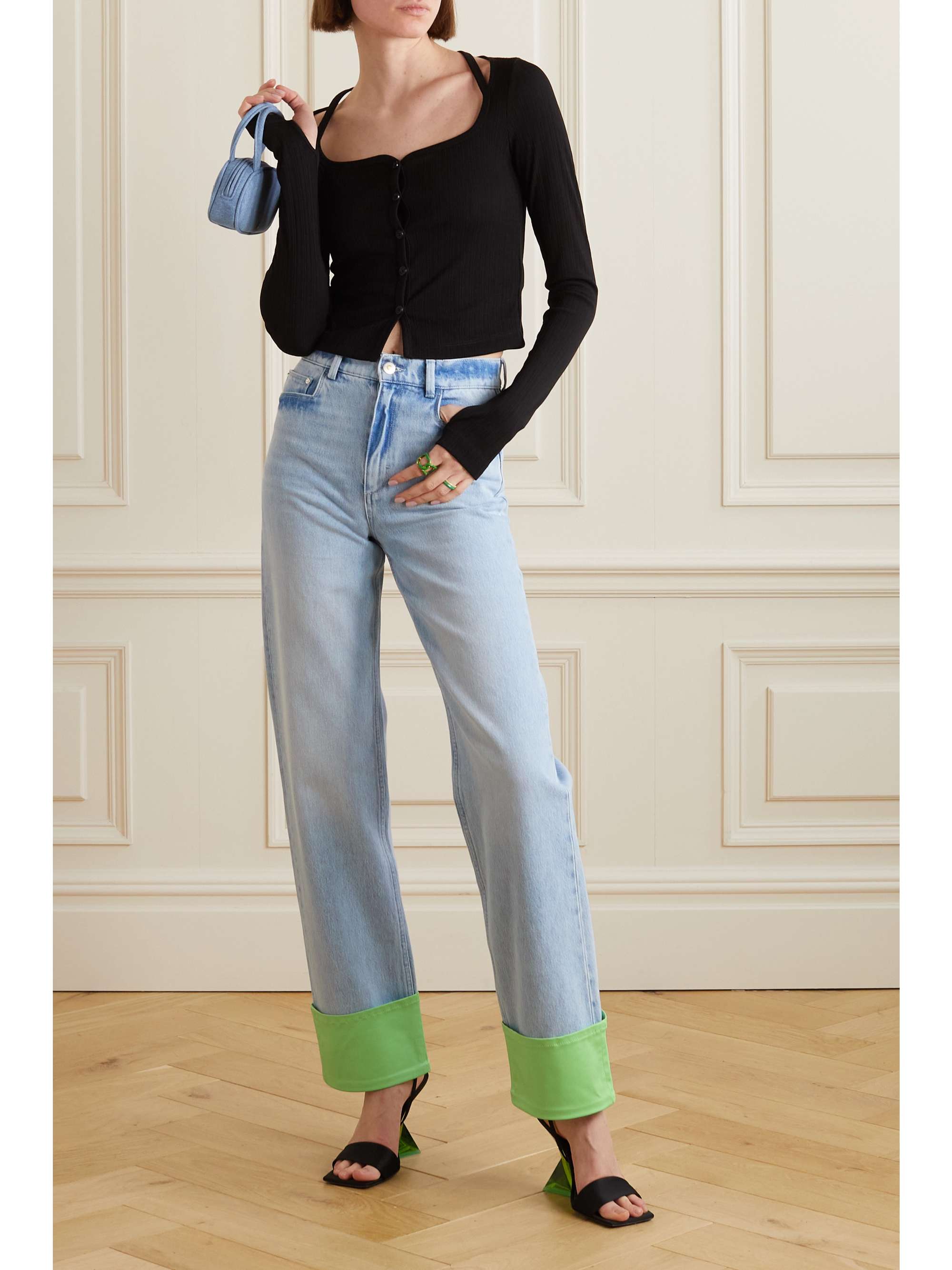 WANDLER Poppy organic high-rise straight-leg jeans