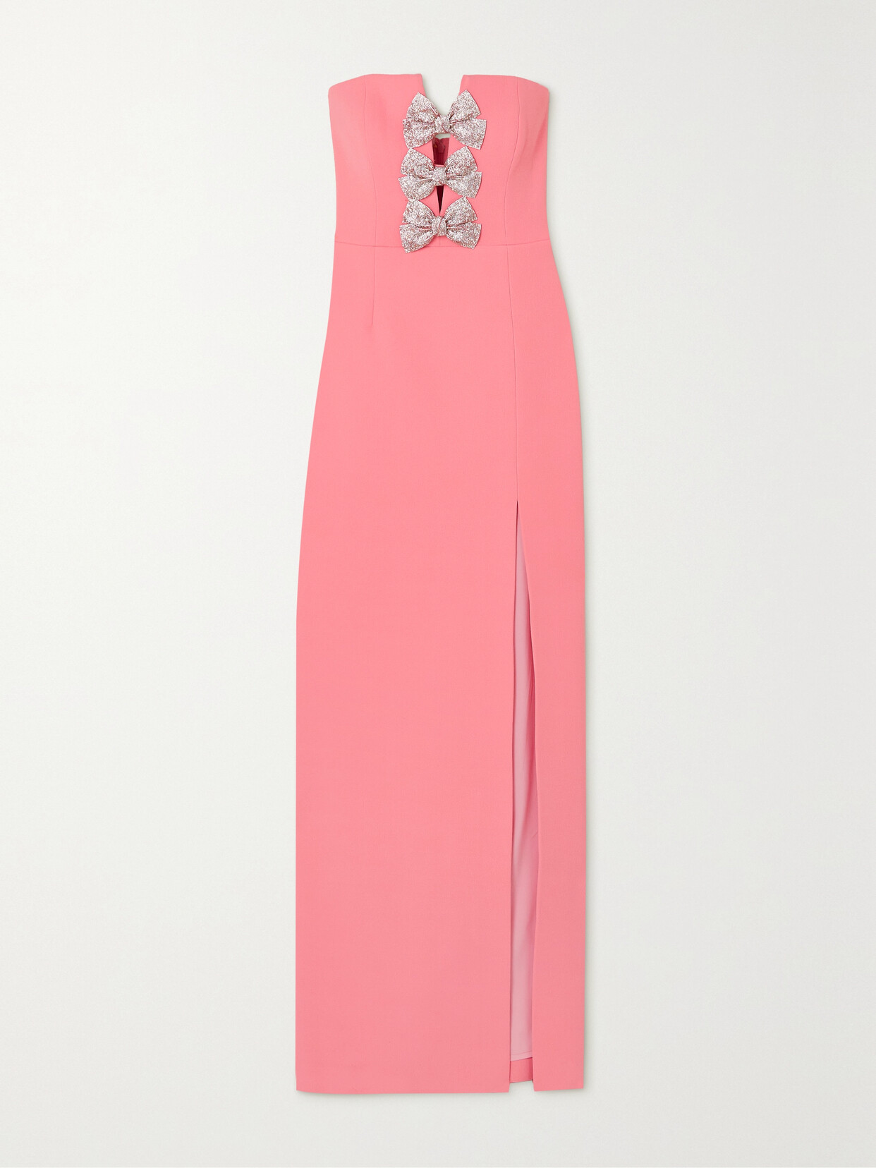 REBECCA VALLANCE BRITTANY STRAPLESS CRYSTAL-EMBELLISHED STRETCH-CREPE GOWN