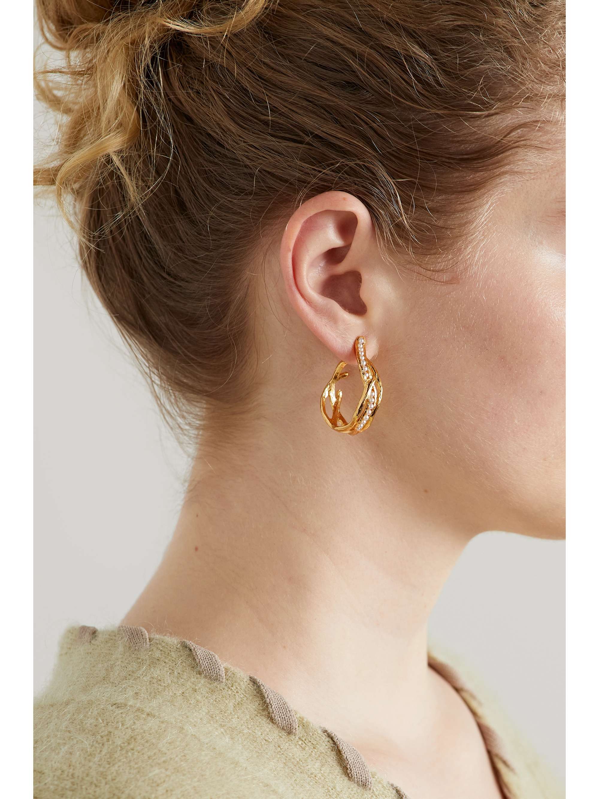 PACHAREE Rark gold-plated pearl earrings