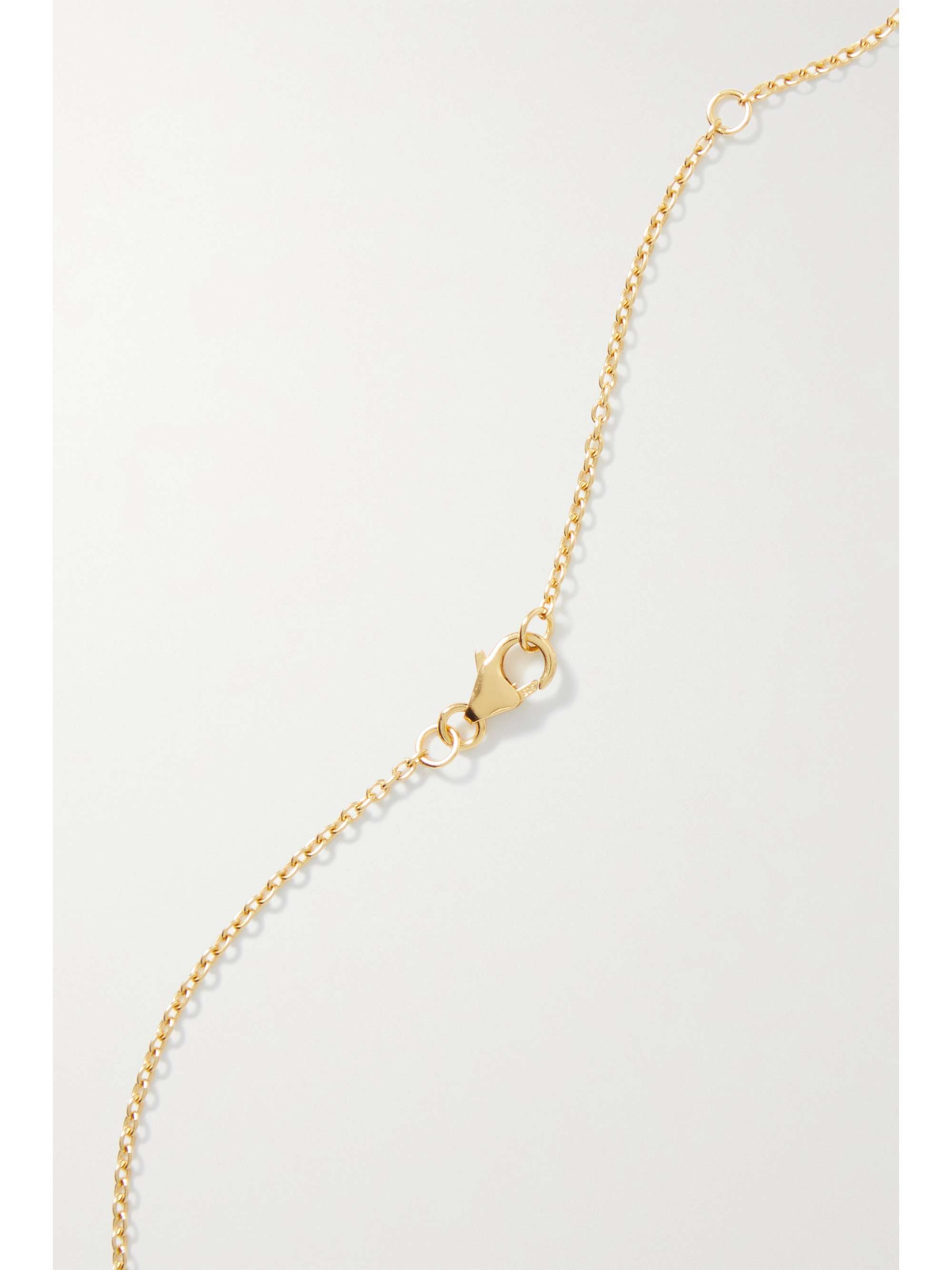 PACHAREE Heart & Lock gold-plated pearl and mother-of-pearl necklace