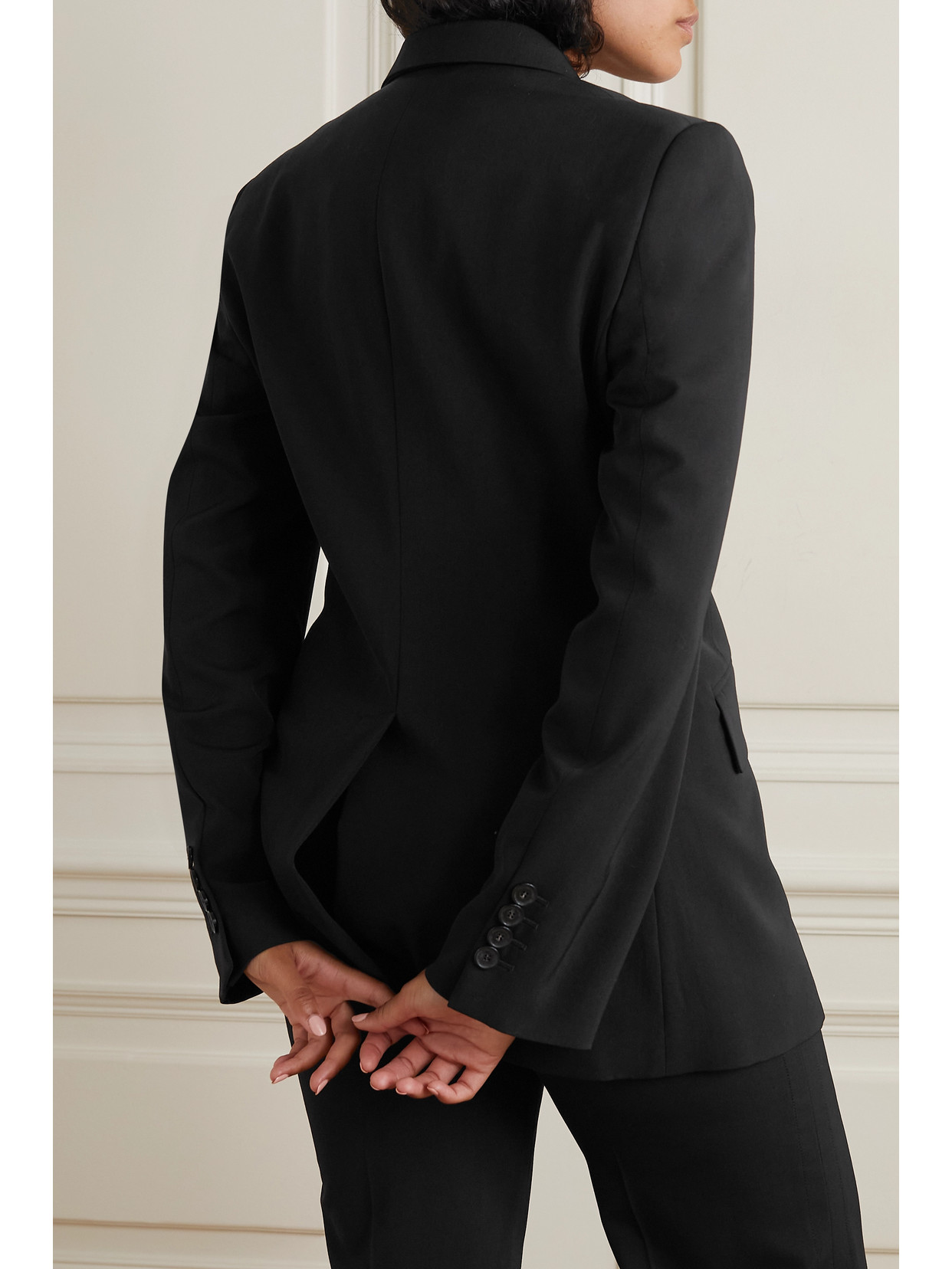 Stella Mccartney + Net Sustain Stretch-wool Twill Blazer In Black