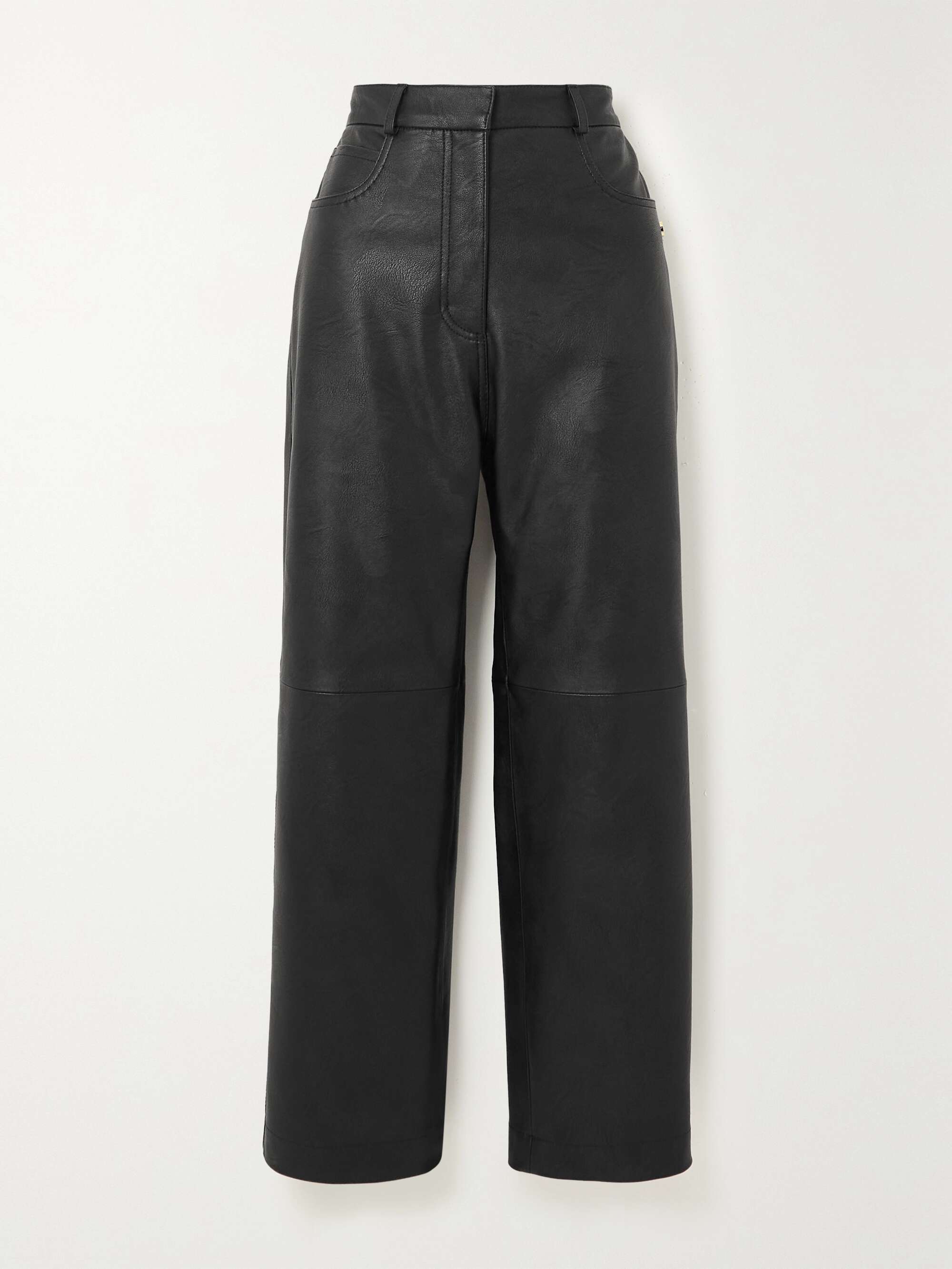 STELLA MCCARTNEY + NET SUSTAIN vegetarian leather straight-leg pants ...