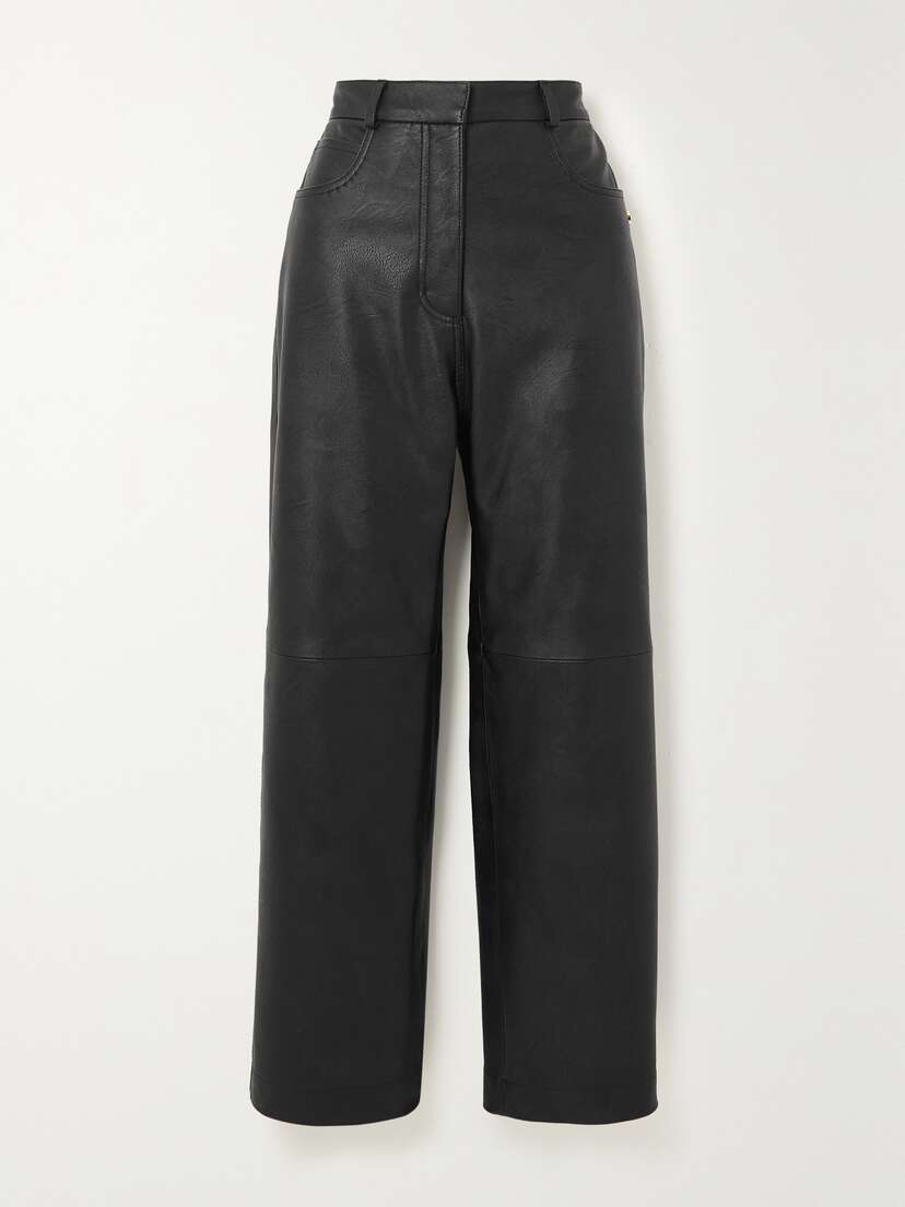 Stella McCartney + Net Sustain Vegetarian Leather Straight-leg Pants