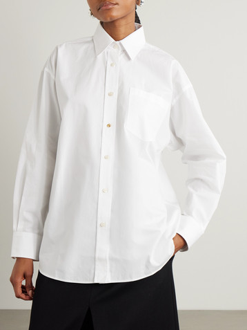 Stella McCartney + NET SUSTAIN organic cotton-poplin shirt