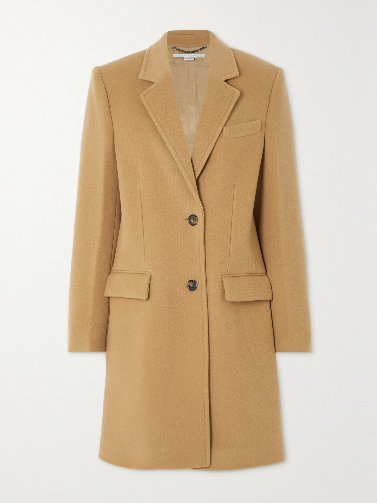 Shop Stella Mccartney + Net Sustain Bryce Wool Coat In Brown