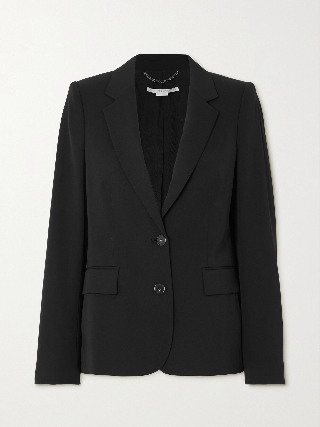 Stella Mccartney + Net Sustain Wool-blend Twill Blazer In Black