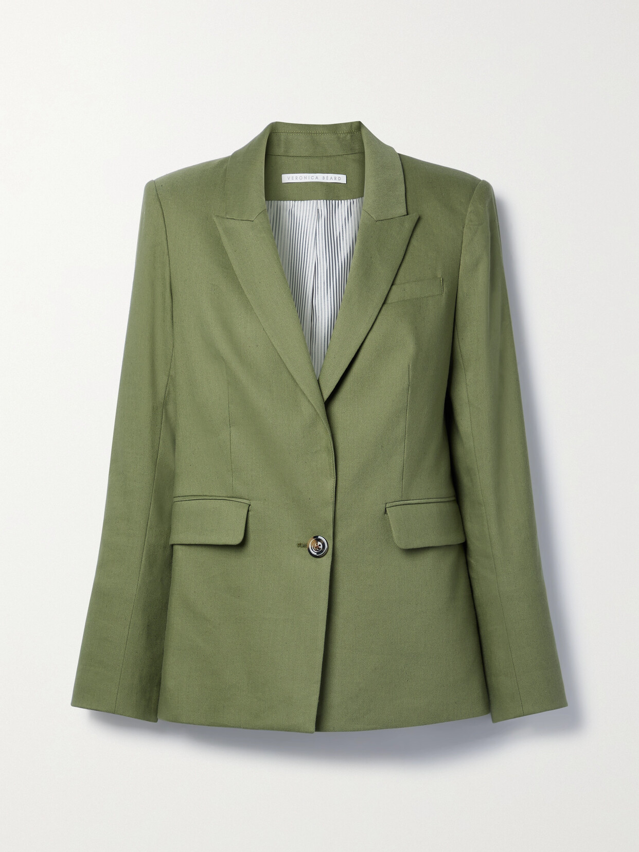 Veronica Beard - Sevi Linen-blend Twill Blazer - Green