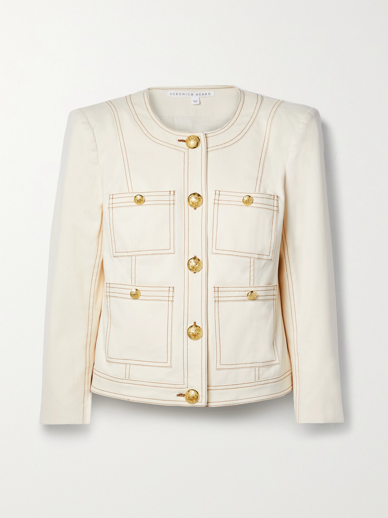 Veronica Beard - Ferazia Cotton-blend Canvas Jacket - Cream