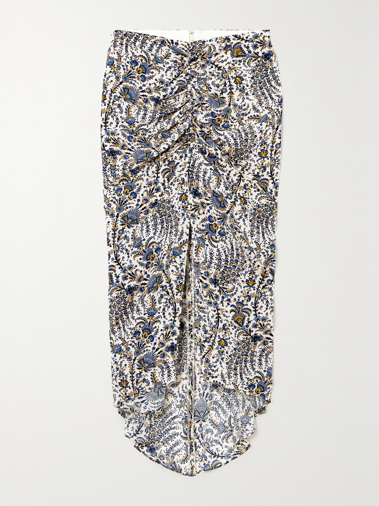 Veronica Beard Pixie Asymmetric Printed Stretch-silk Georgette Midi Skirt - Multi