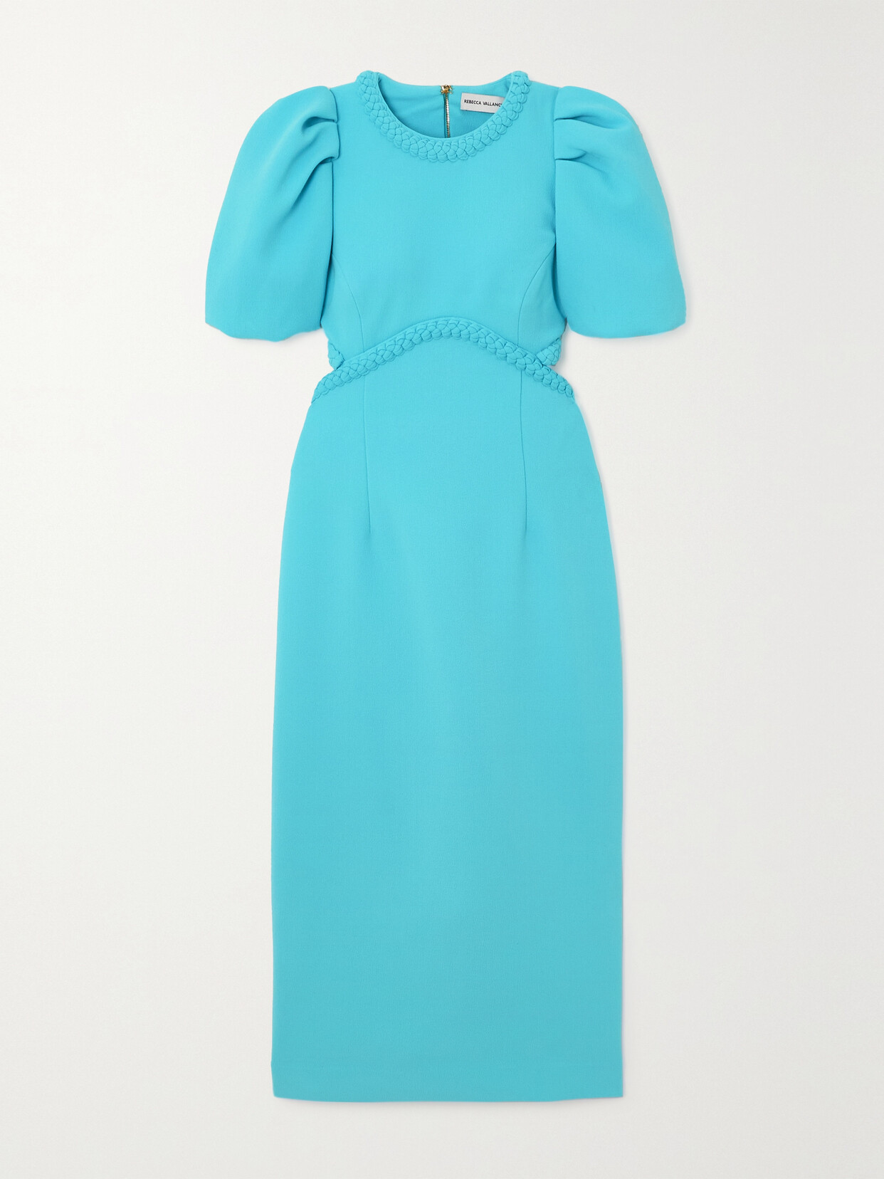 Rebecca Vallance - Michelle Open-back Crepe Midi Dress - Blue