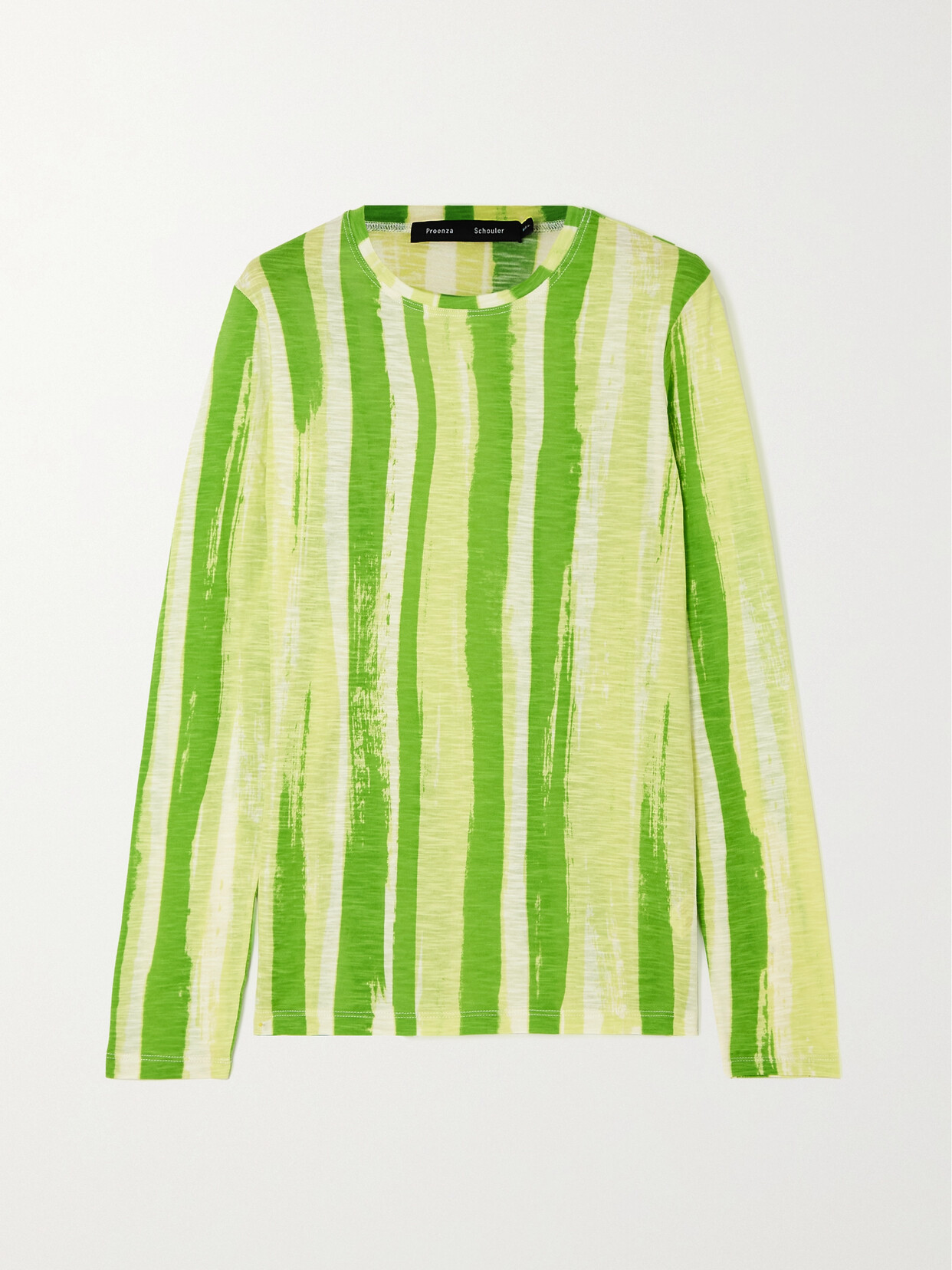 PROENZA SCHOULER PRINTED COTTON-JERSEY TOP