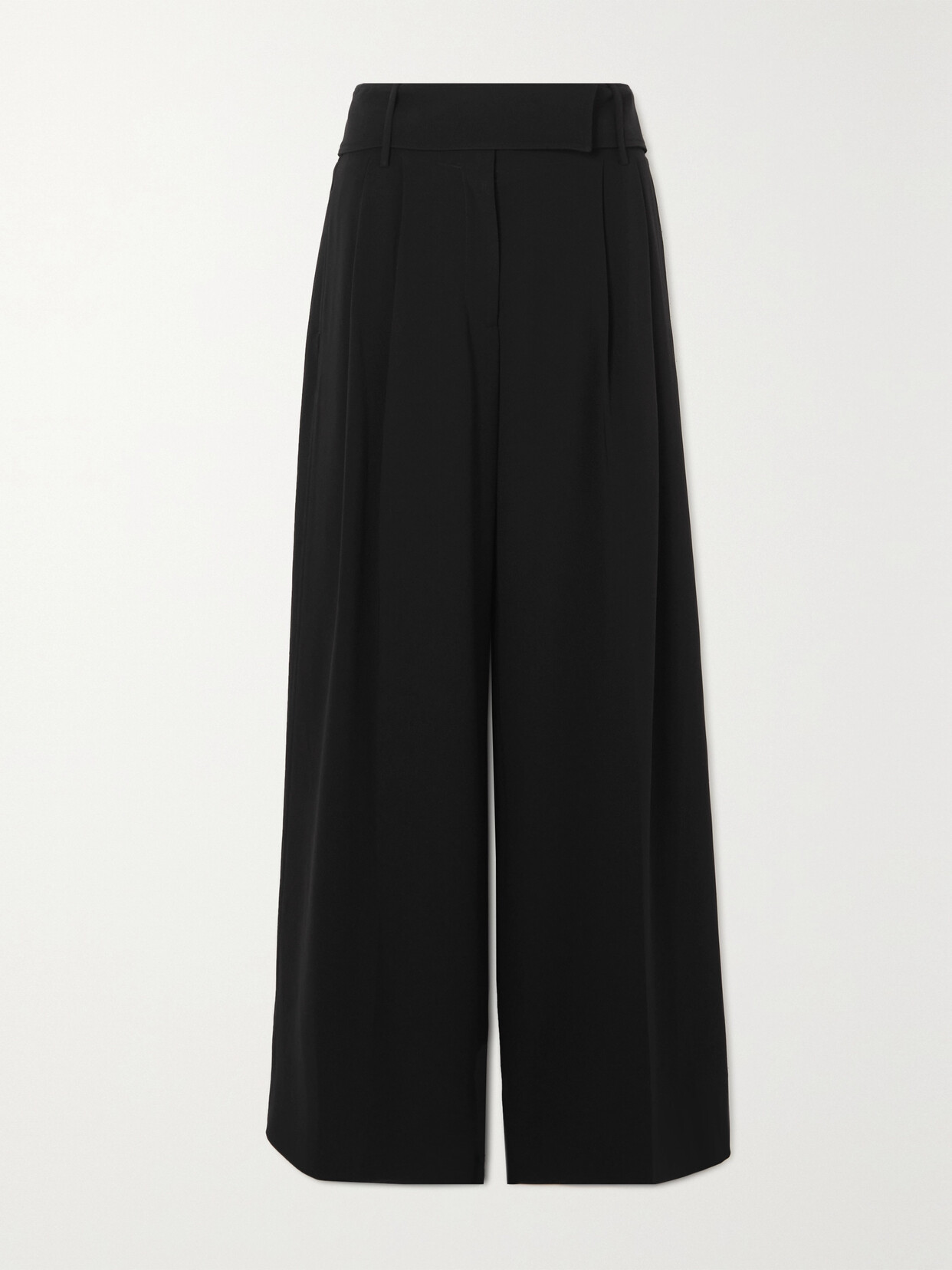 Proenza Schouler Weyes Midrise Crepe Flared Pants In Black