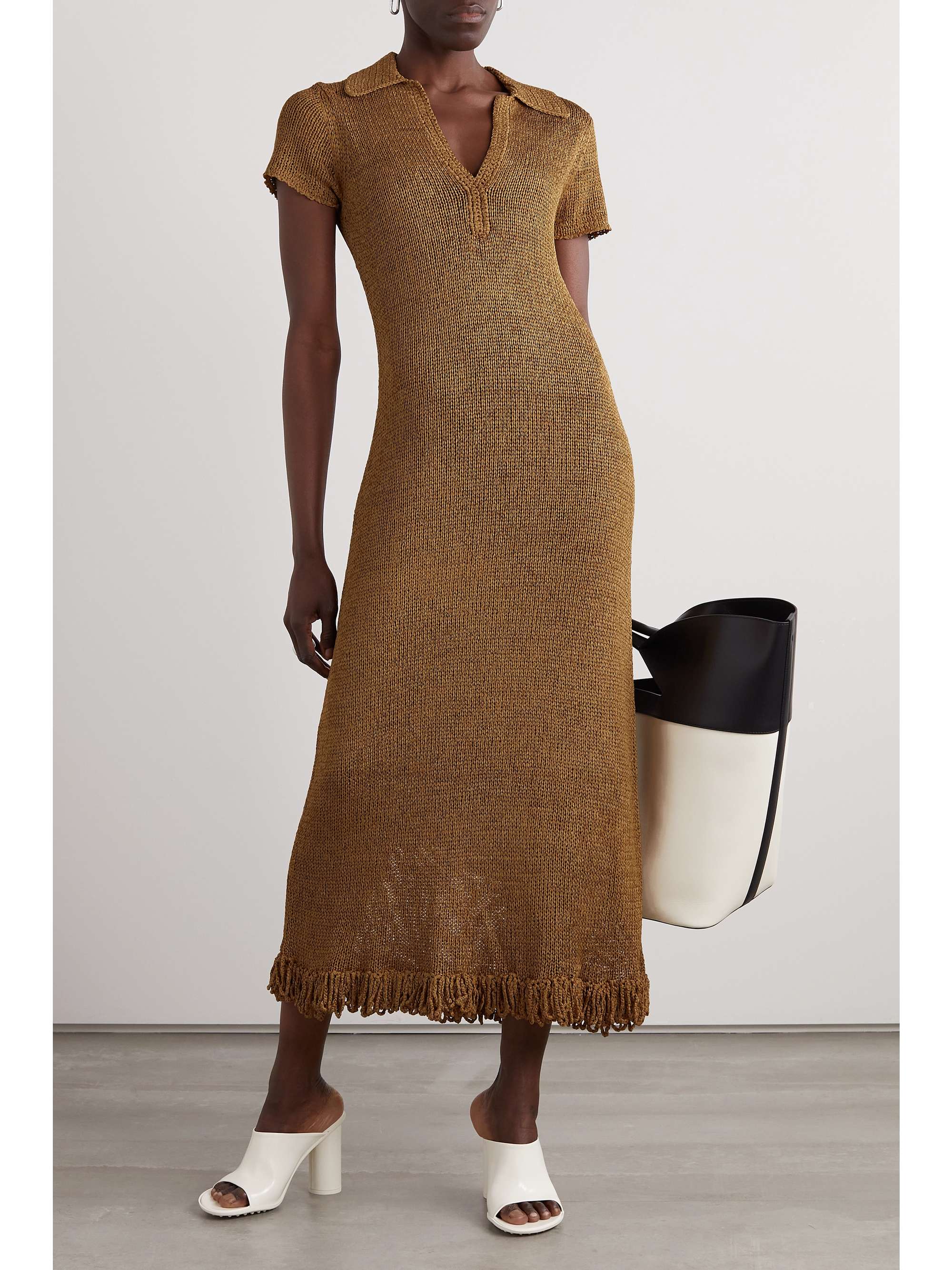 PROENZA SCHOULER Fringed crochetknit maxi dress NETAPORTER