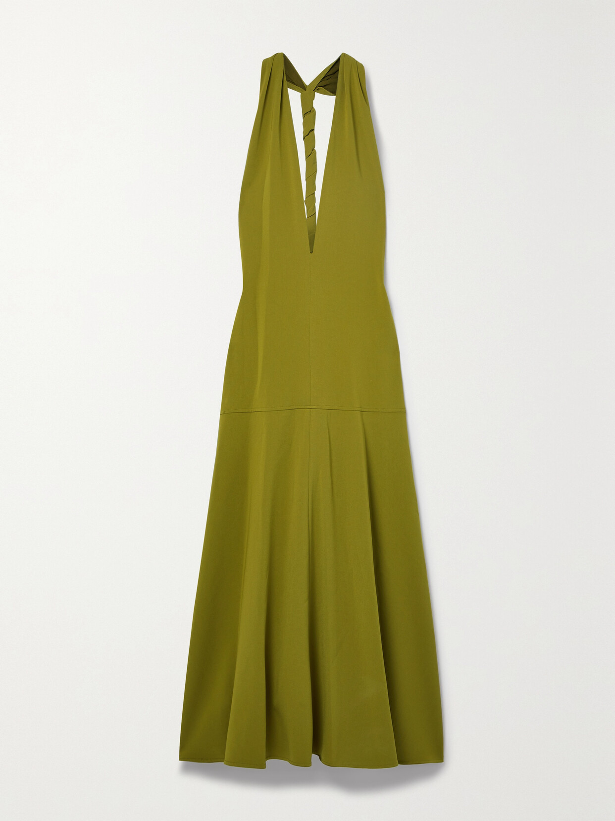 Proenza Schouler Twisted Open-back Crepe Midi Dress - Green