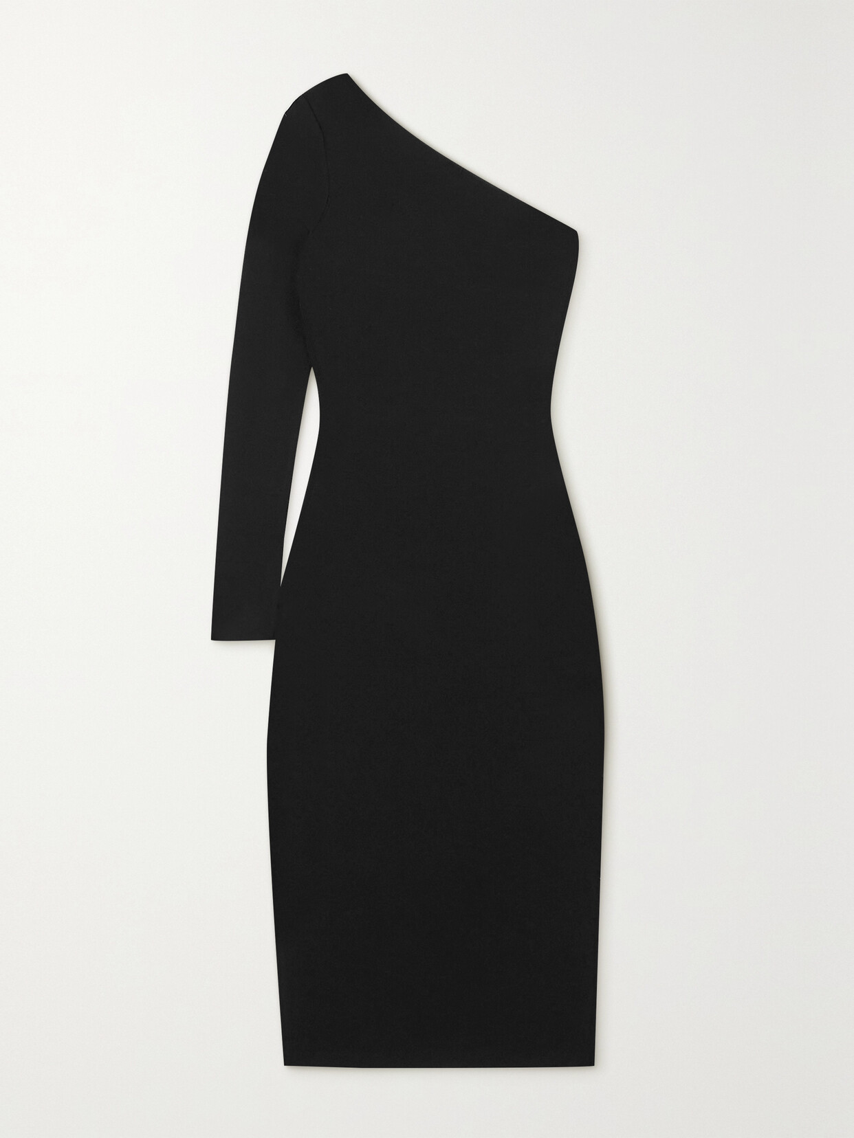 Victoria Beckham Women's Vb Body Stretch-jersey One-shoulder Midi Dress In Black