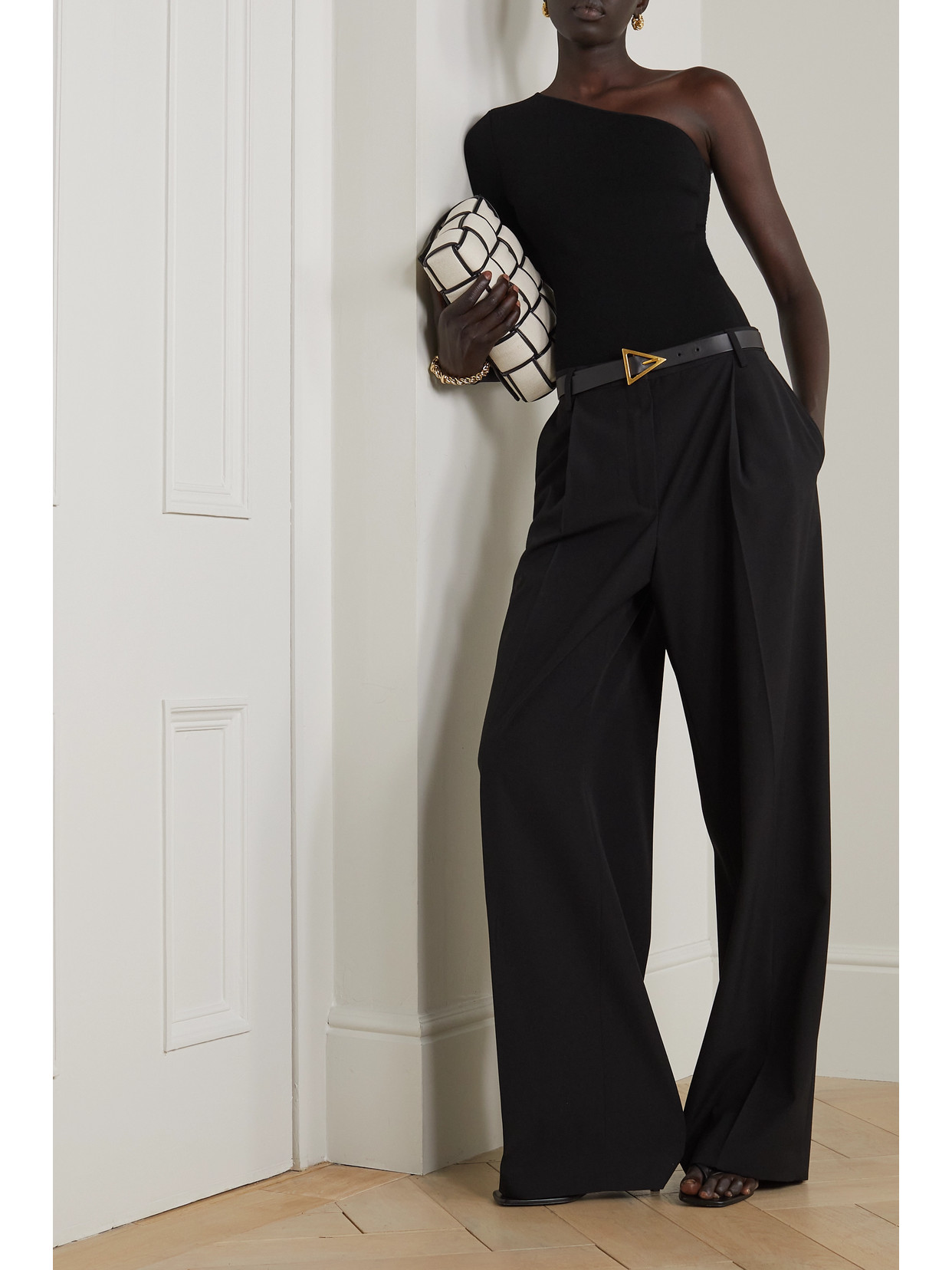 One-Shoulder Stretch-Knit Top