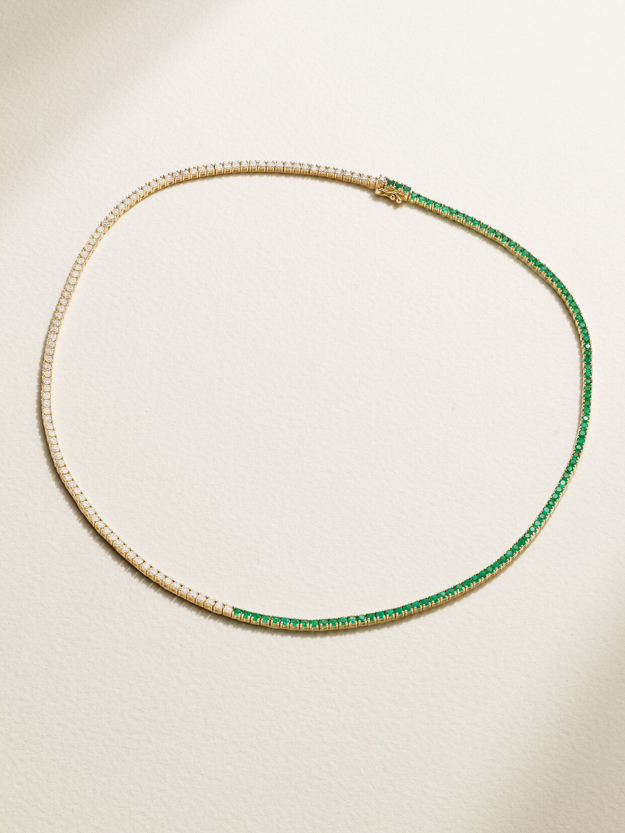 Anita Ko - Hepburn 18-karat Gold, Diamond And Emerald Necklace - one size