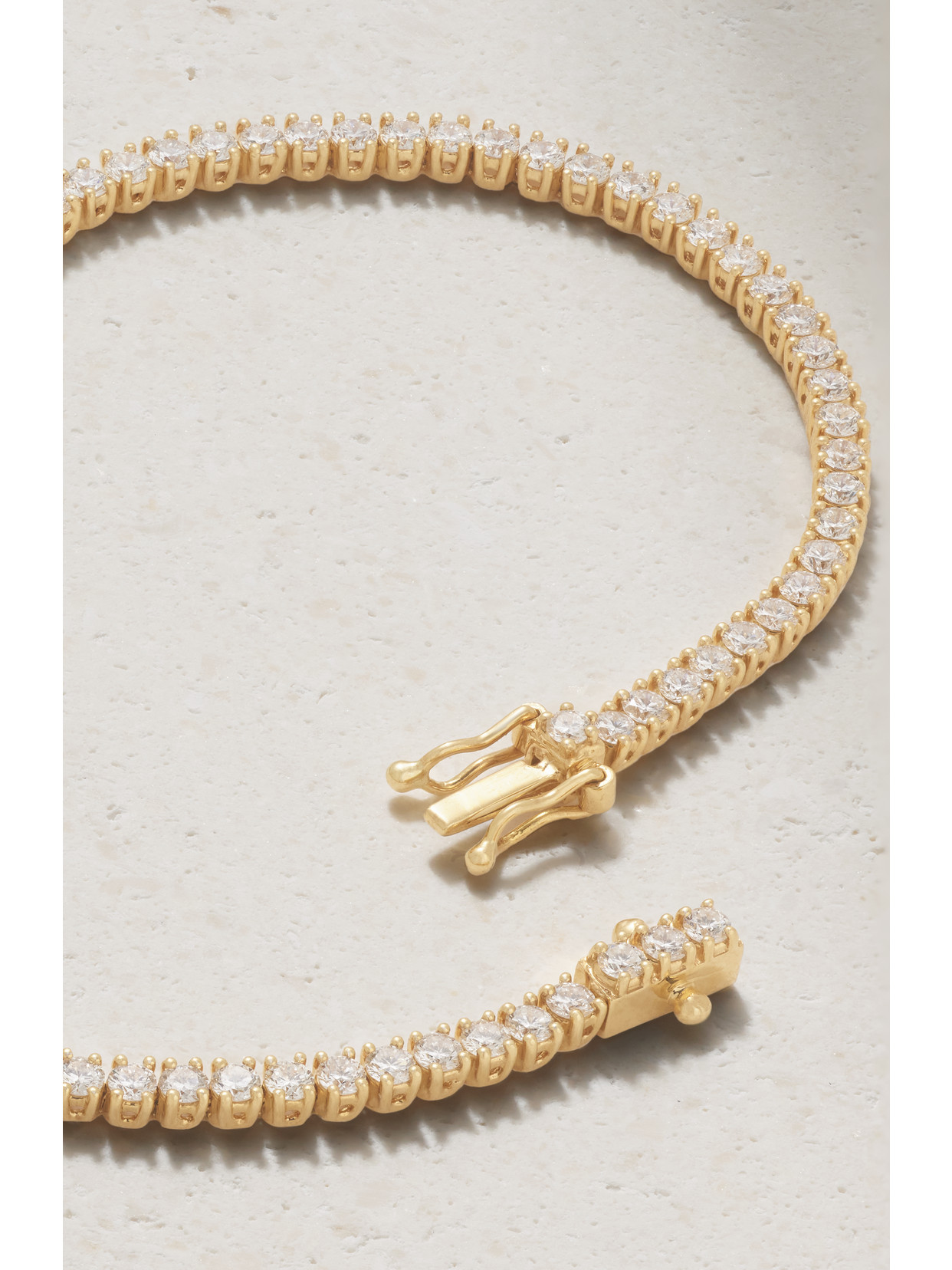 Anita Ko 18k Yellow Gold Diamond Hepburn Bracelet With Emerald Cut Emerald Center In Gold