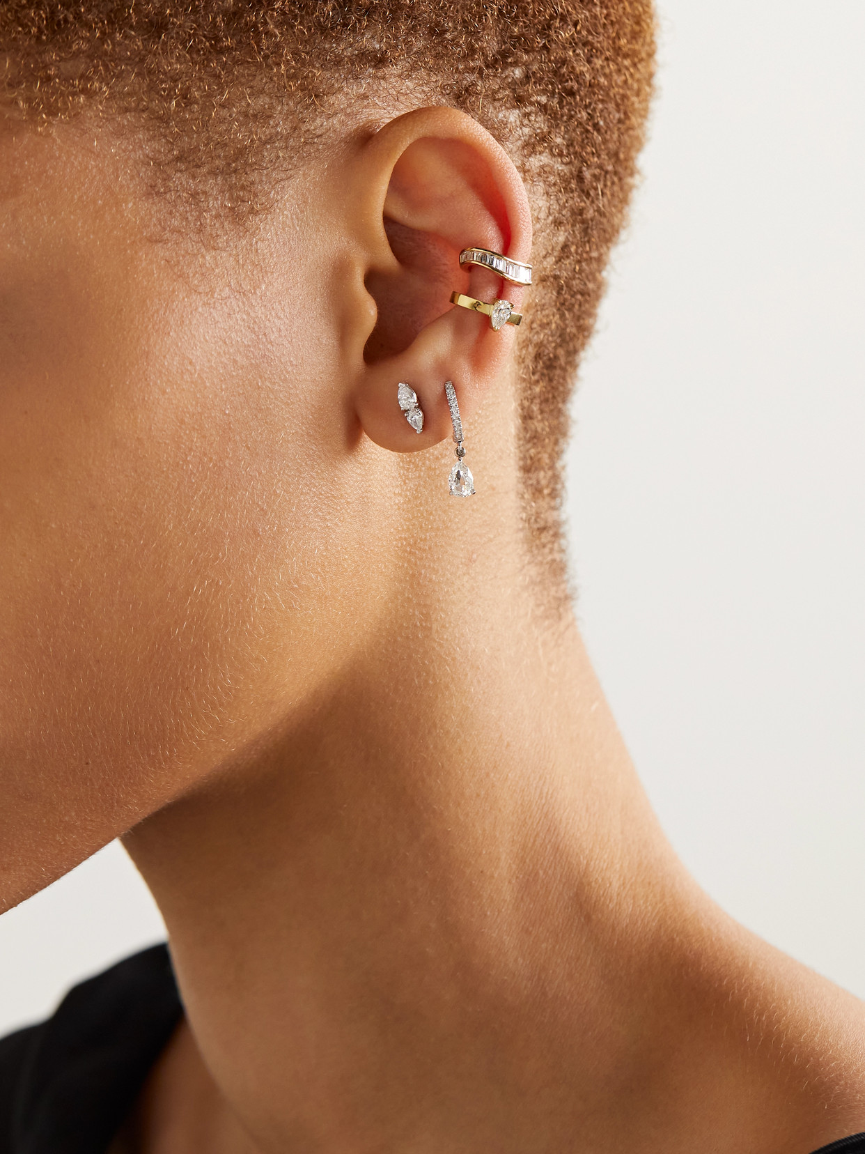 Anita Ko Ella 18-karat White Gold Diamond Earrings In Gold