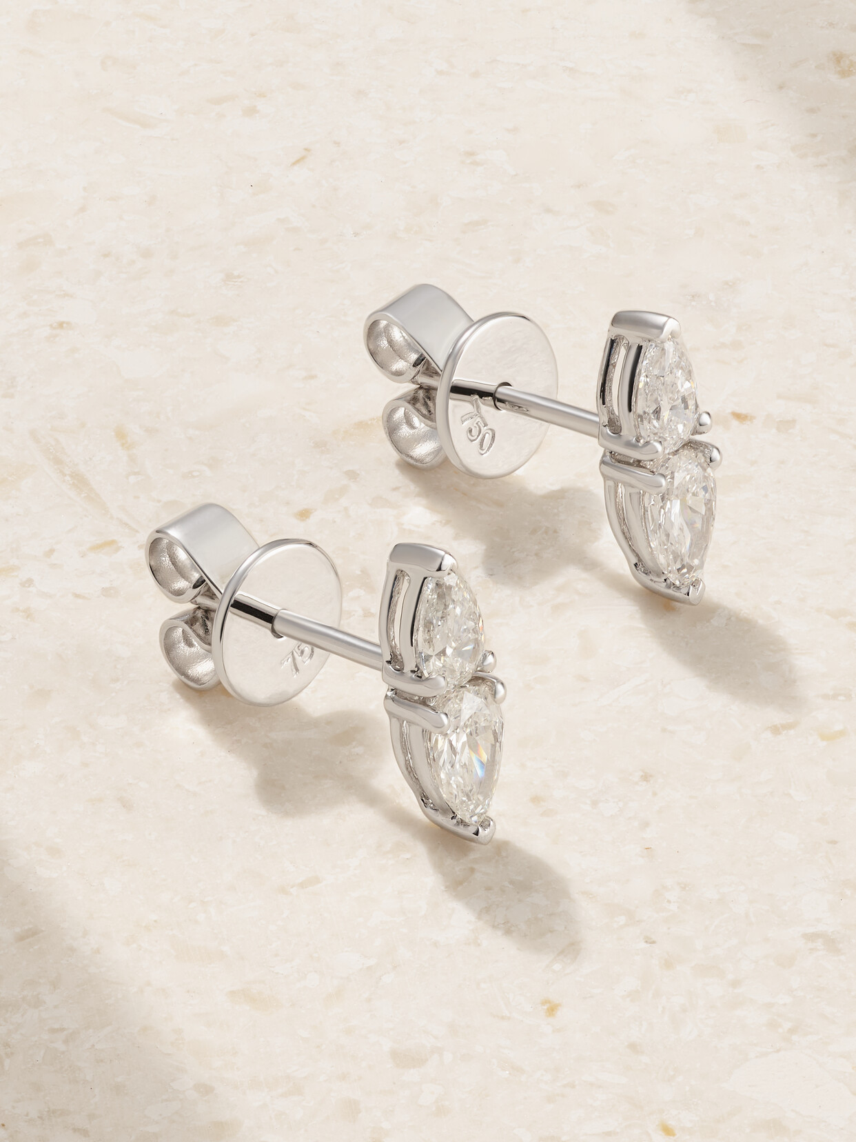 Anita Ko Ella 18-karat White Gold Diamond Earrings