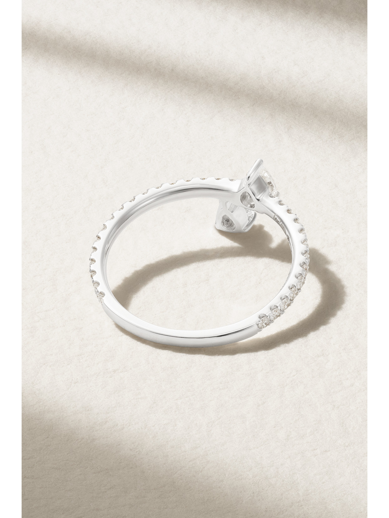 Anita Ko Princess 18-karat White Gold Diamond Ring In Gold
