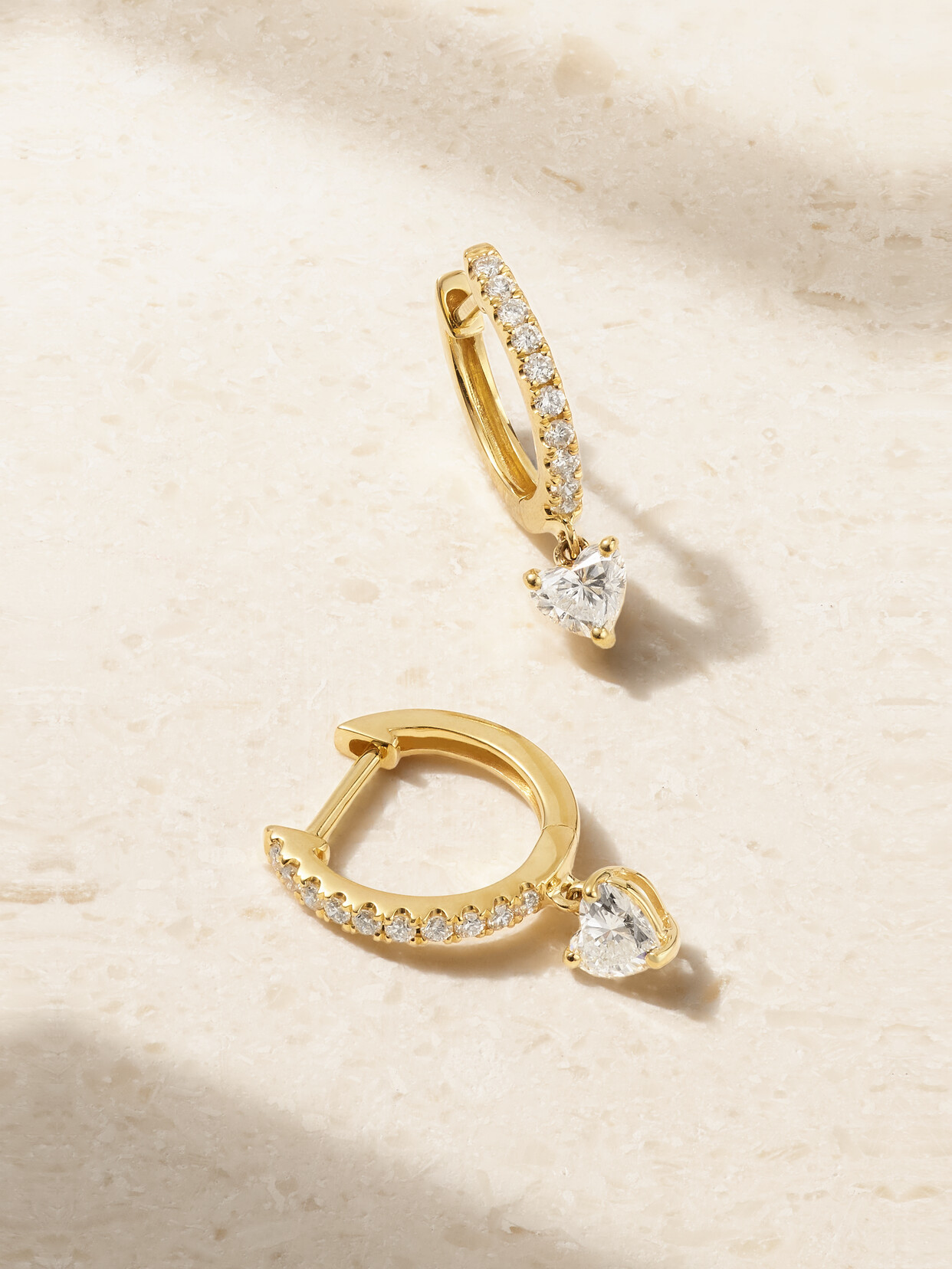 Anita Ko - Huggies 18-karat Gold Diamond Hoop Earrings - One size