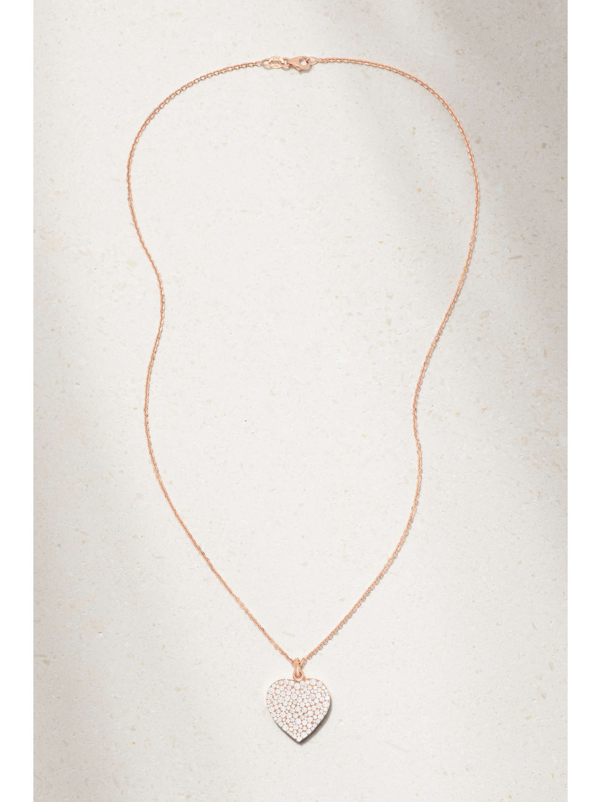ANITA KO Pebble 18-karat rose gold diamond necklace