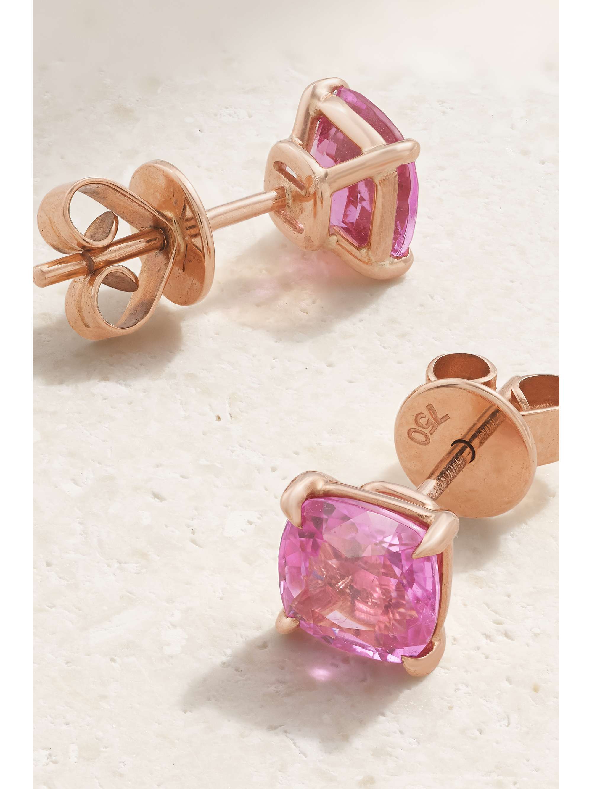 ANITA KO 18-karat rose gold sapphire earrings