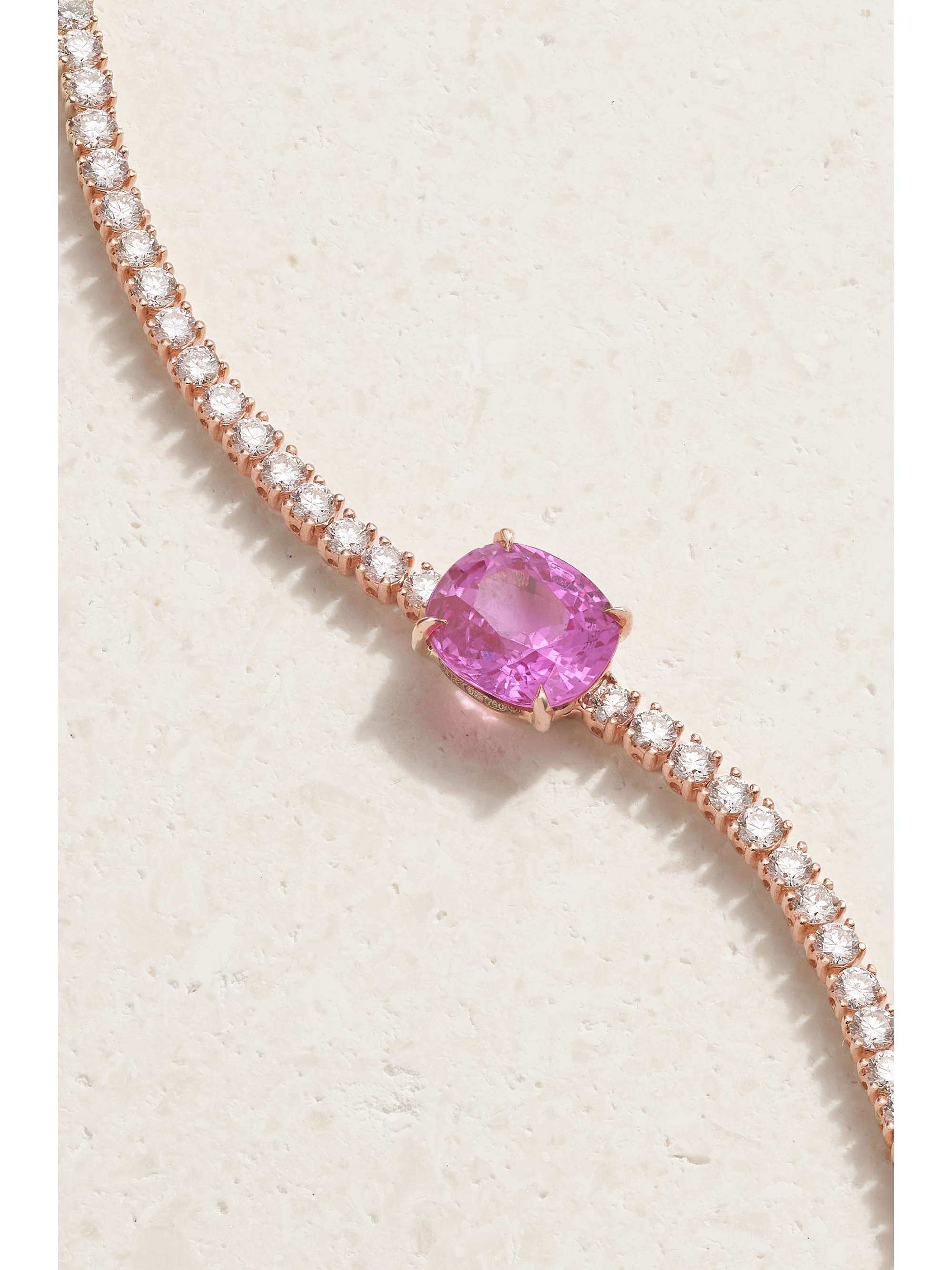 ANITA KO Hepburn 18-karat rose gold, sapphire and diamond bracelet