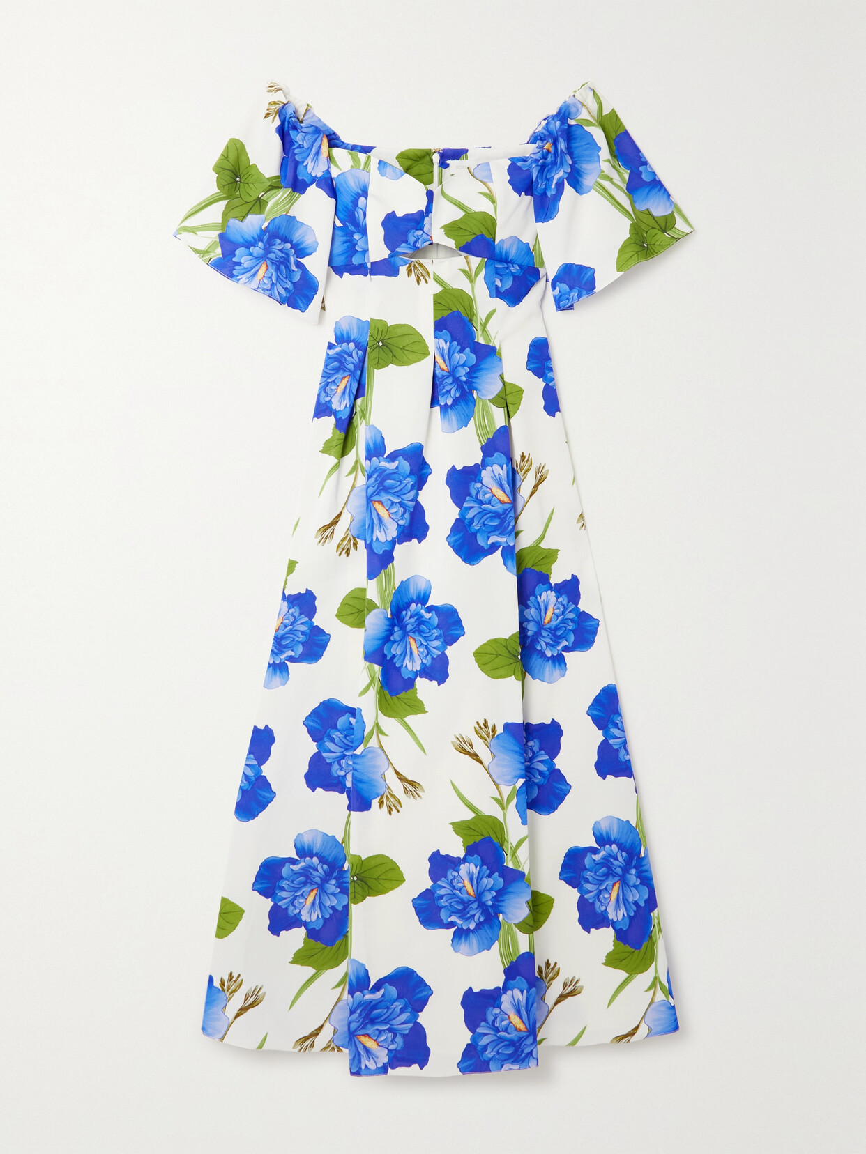 BORGO DE NOR GIOVANNA OFF-THE-SHOULDER FLOWER-PRINT TWILL MAXI DRESS