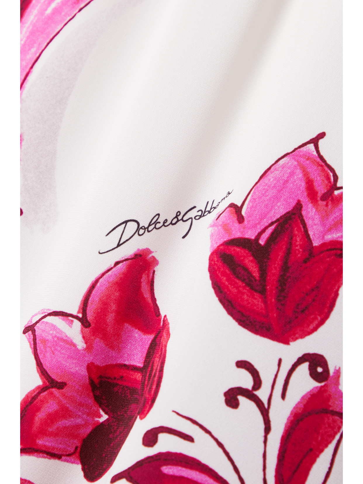 Dolce & Gabbana Printed Silk-blend Crepe De Chine Midi Skirt In Pink