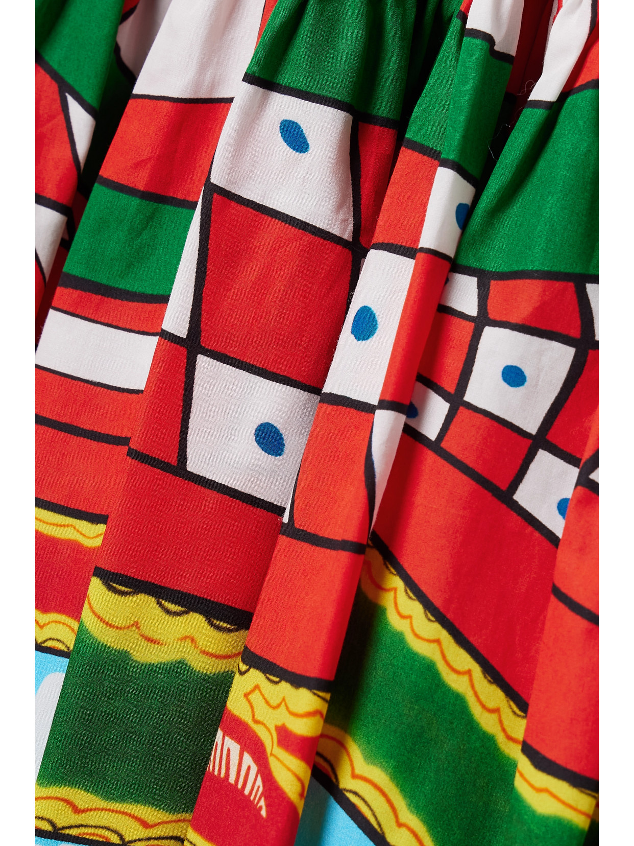 Dolce & Gabbana Carretto Print Pleated Mini Skirt In Red