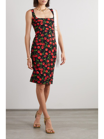 Dolce&Gabbana Printed stretch-jersey midi dress