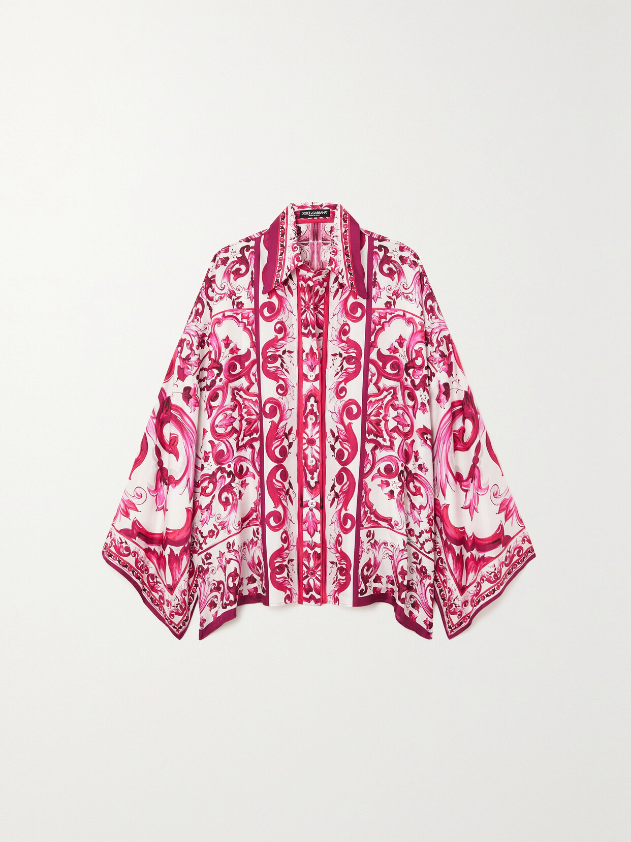 Dolce & Gabbana - Printed Silk-twill Shirt - Pink