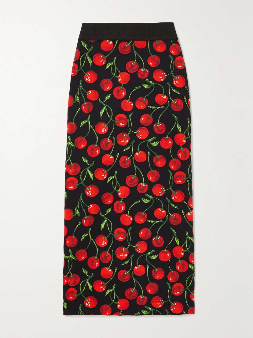 Dolce & Gabbana Printed Stretch-jersey Skirt
