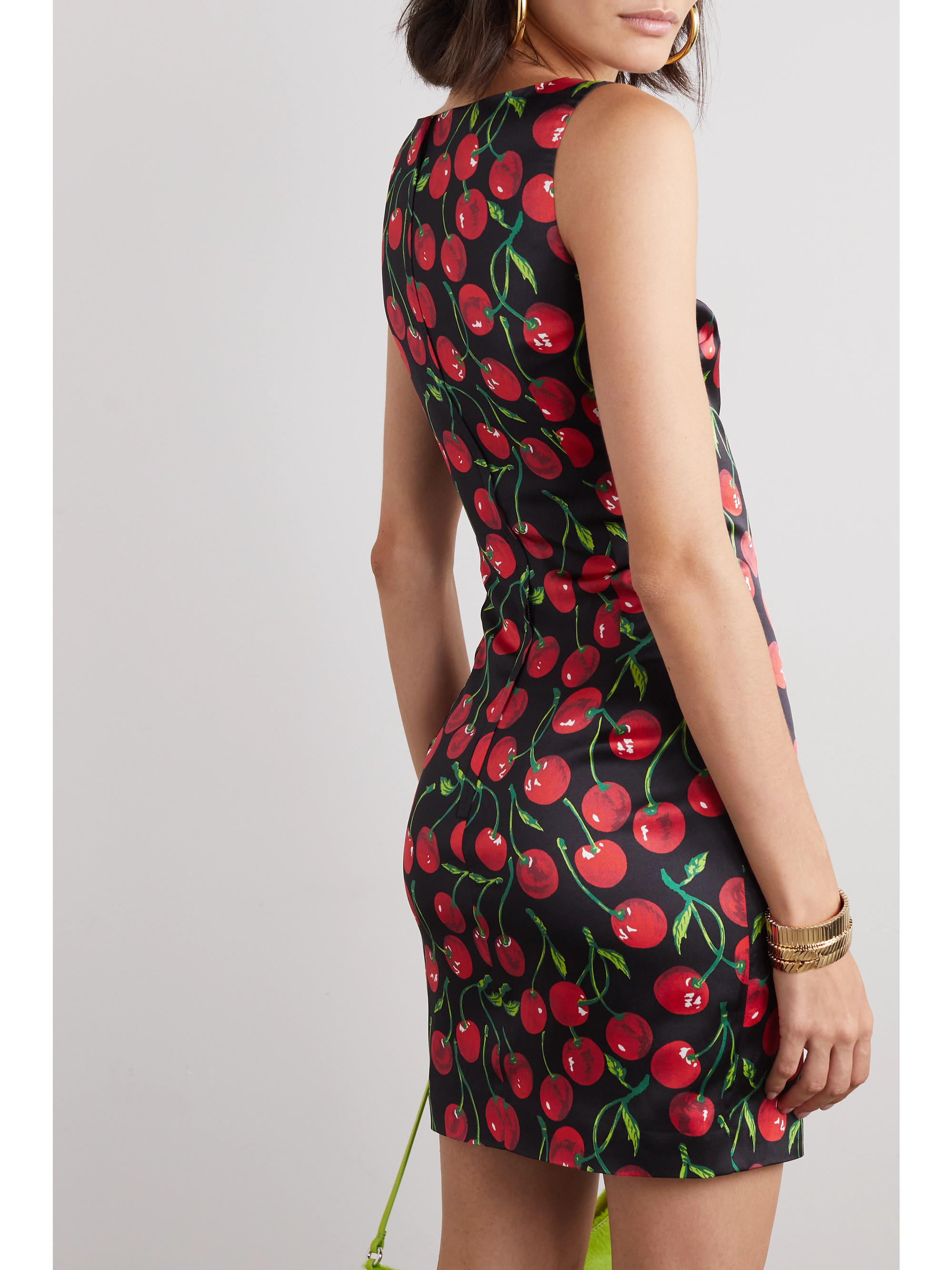 Dolce&Gabbana Printed satin mini dress