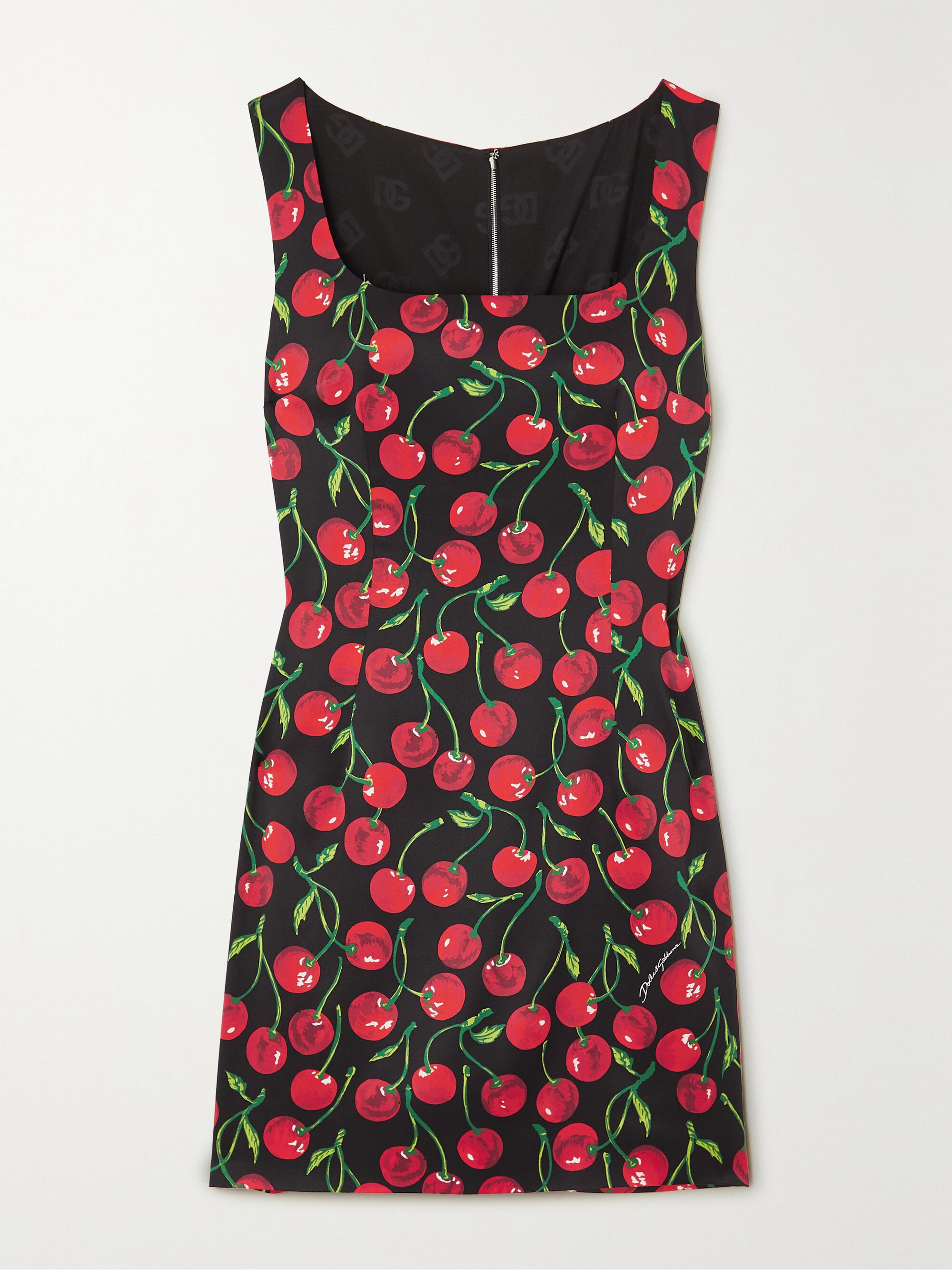 Dolce&Gabbana Printed satin mini dress