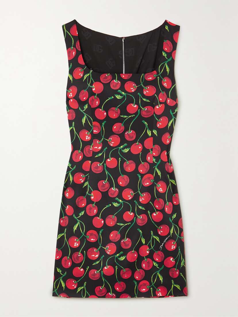 Dolce & Gabbana Printed Satin Mini Dress