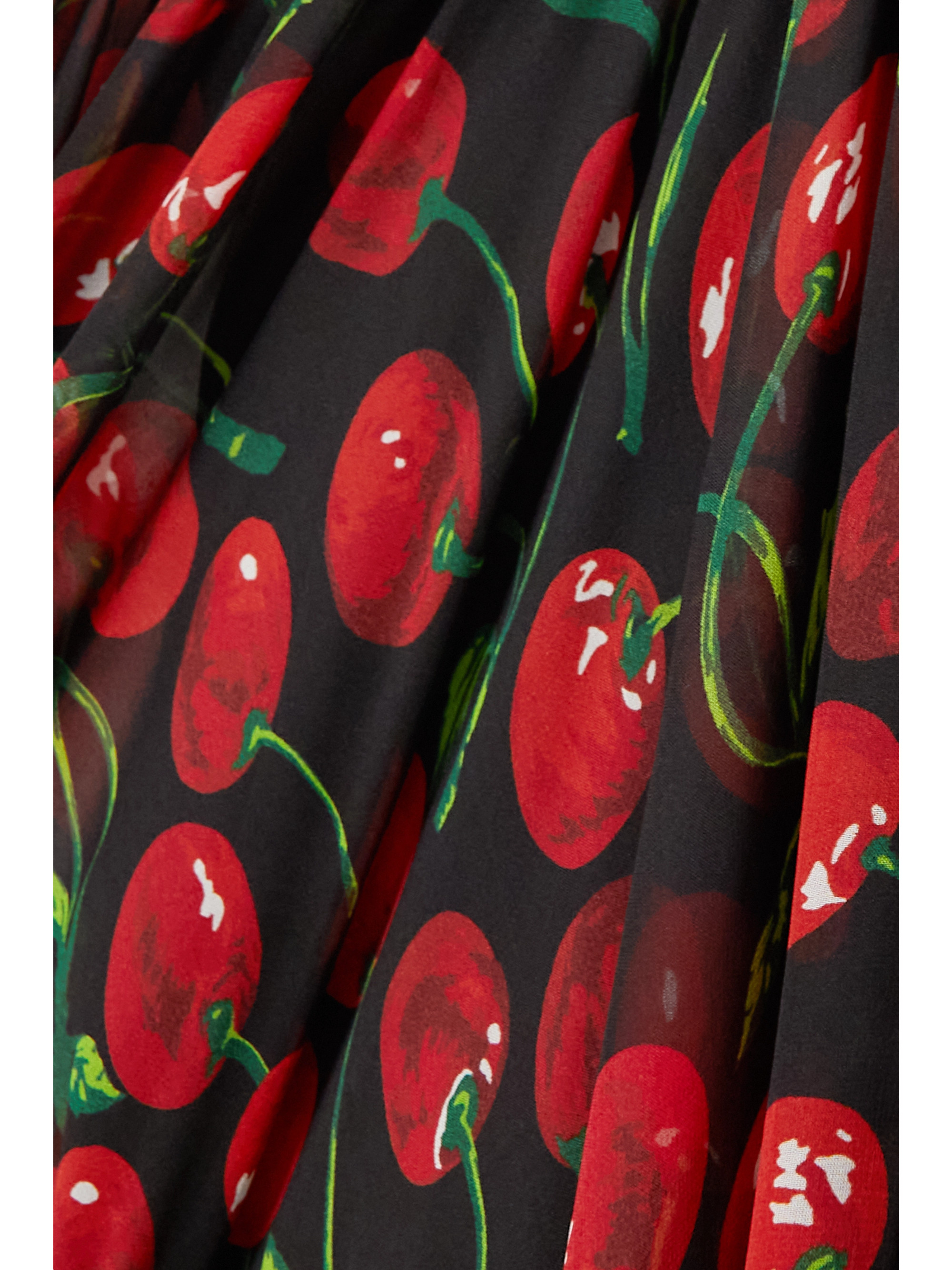 Dolce&Gabbana Gathered printed silk-blend chiffon maxi dress