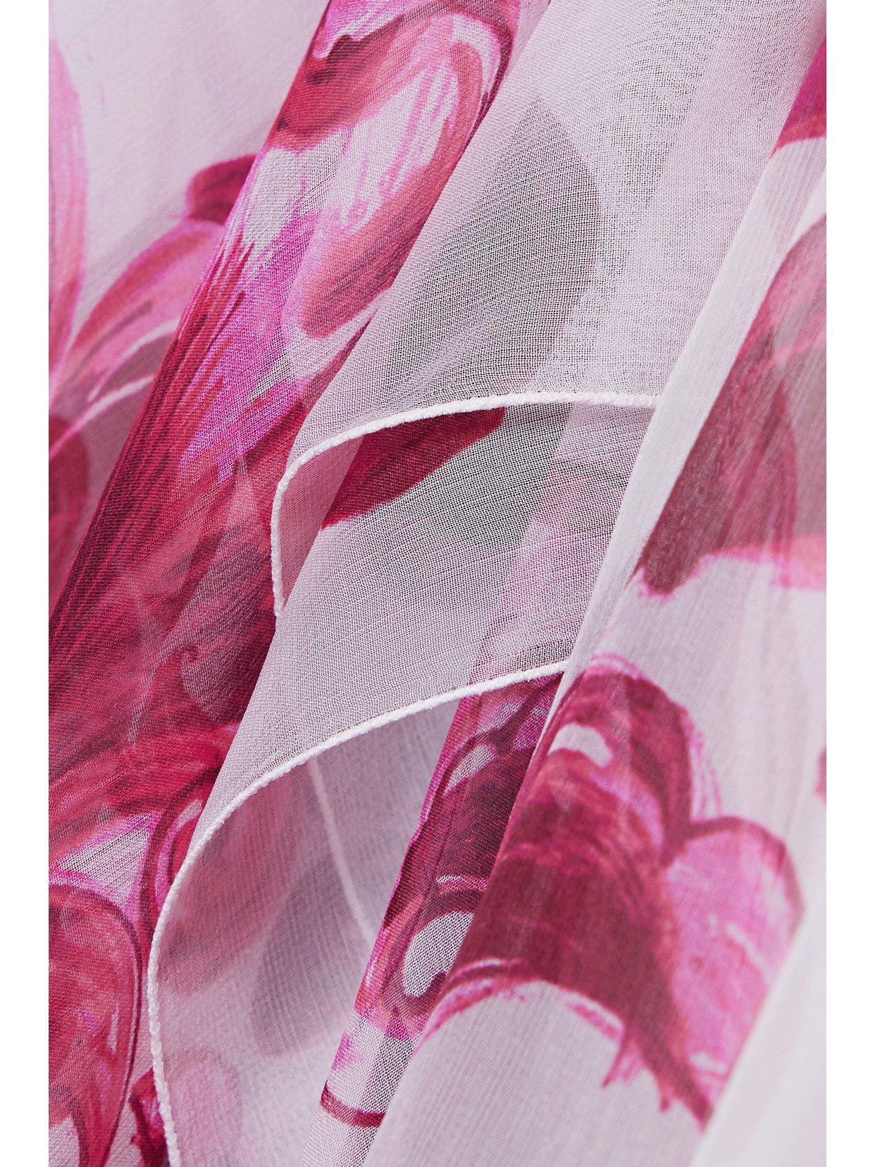 Dolce & Gabbana Majolica-print Chiffon Maxi Wrap Dress In Pink