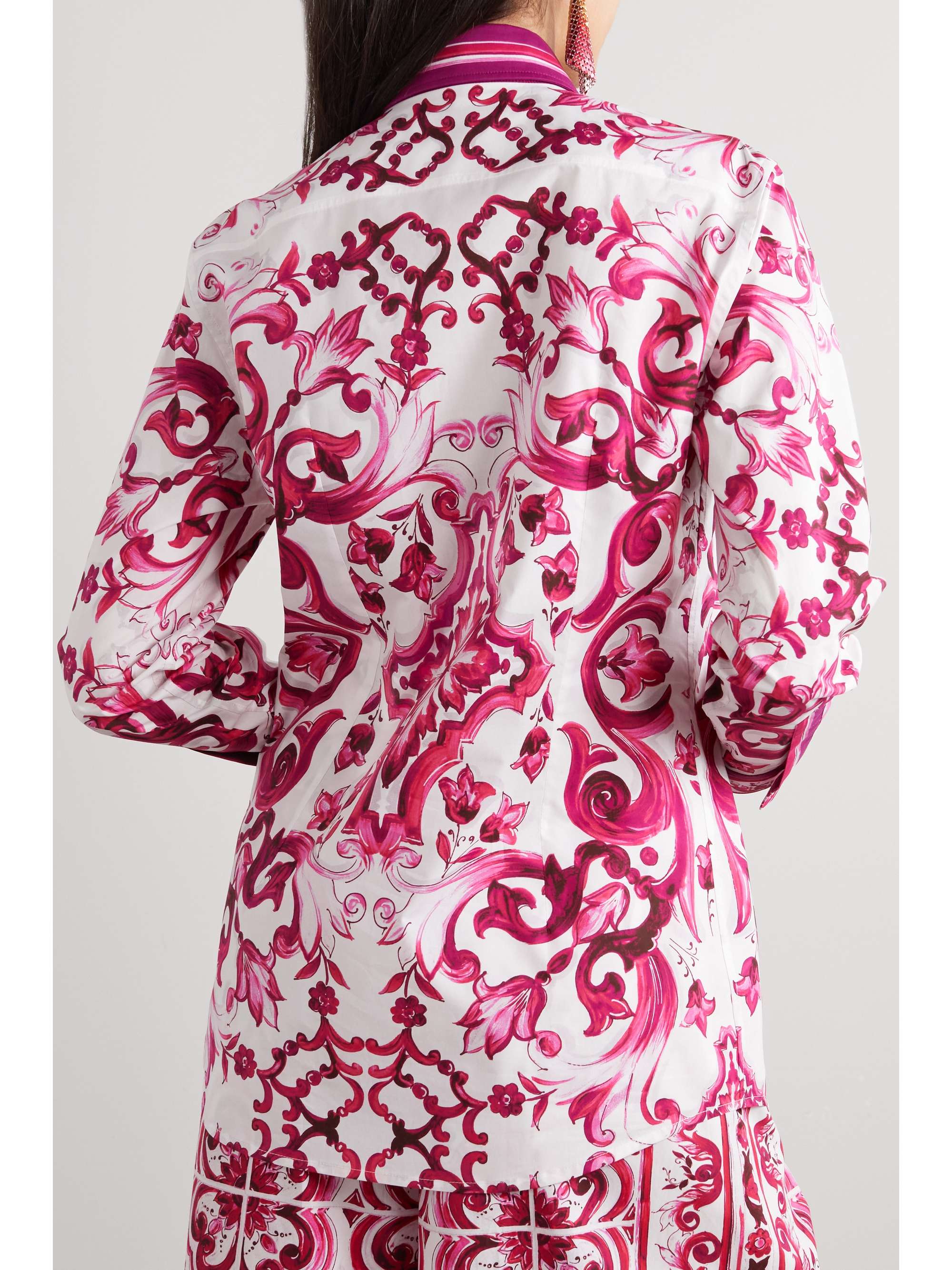 DOLCE&GABBANA Printed cotton-poplin shirt
