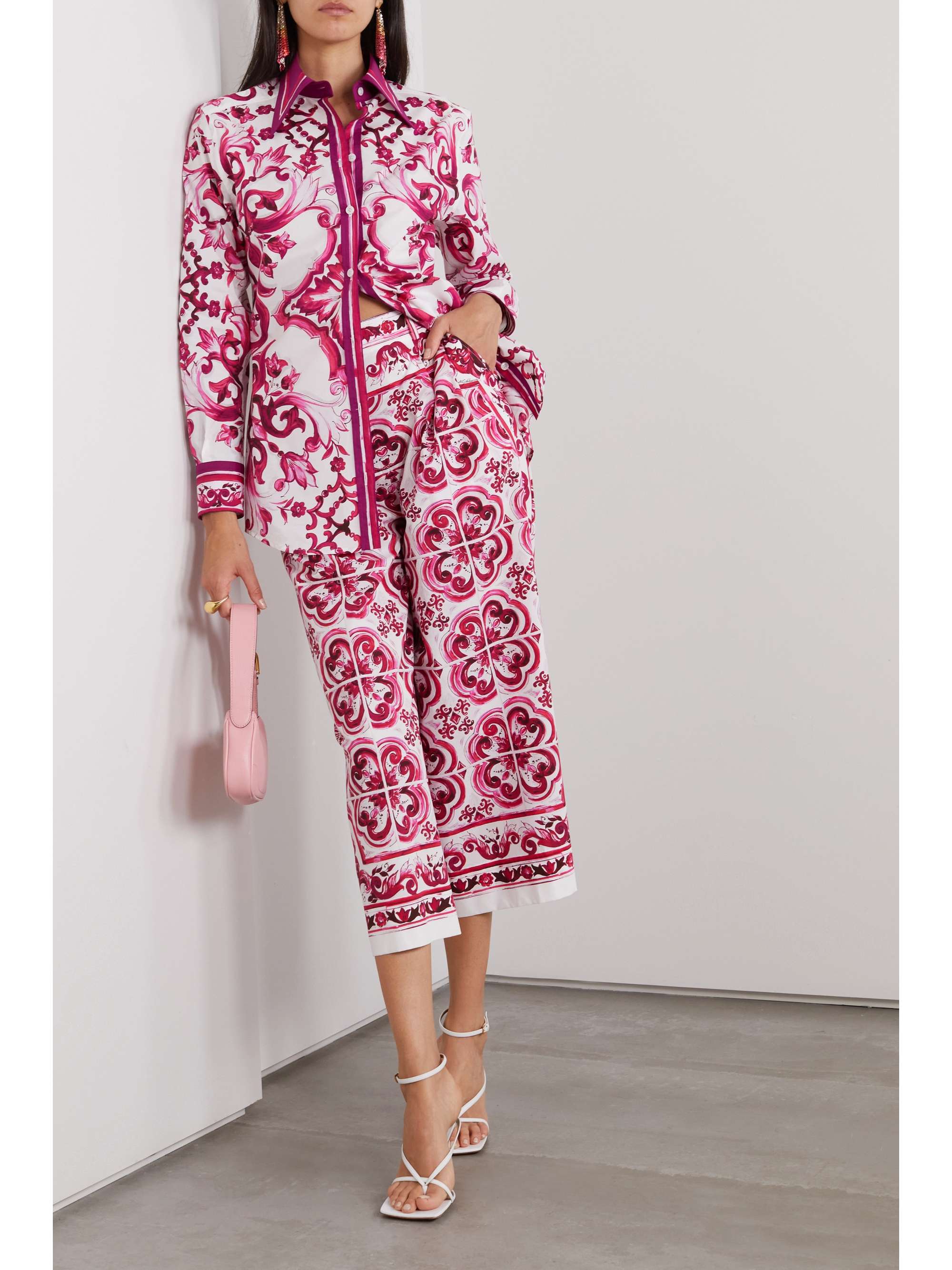 DOLCE&GABBANA Printed cotton-poplin shirt