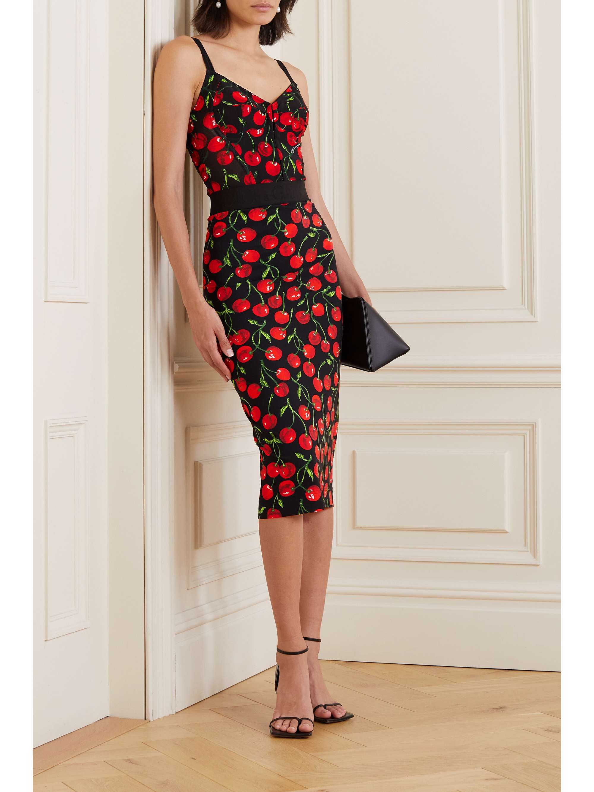 Dolce & Gabbana, Pants & Jumpsuits, Dolce Gabbana Red Floral Leggings  Stretch Waist Pants