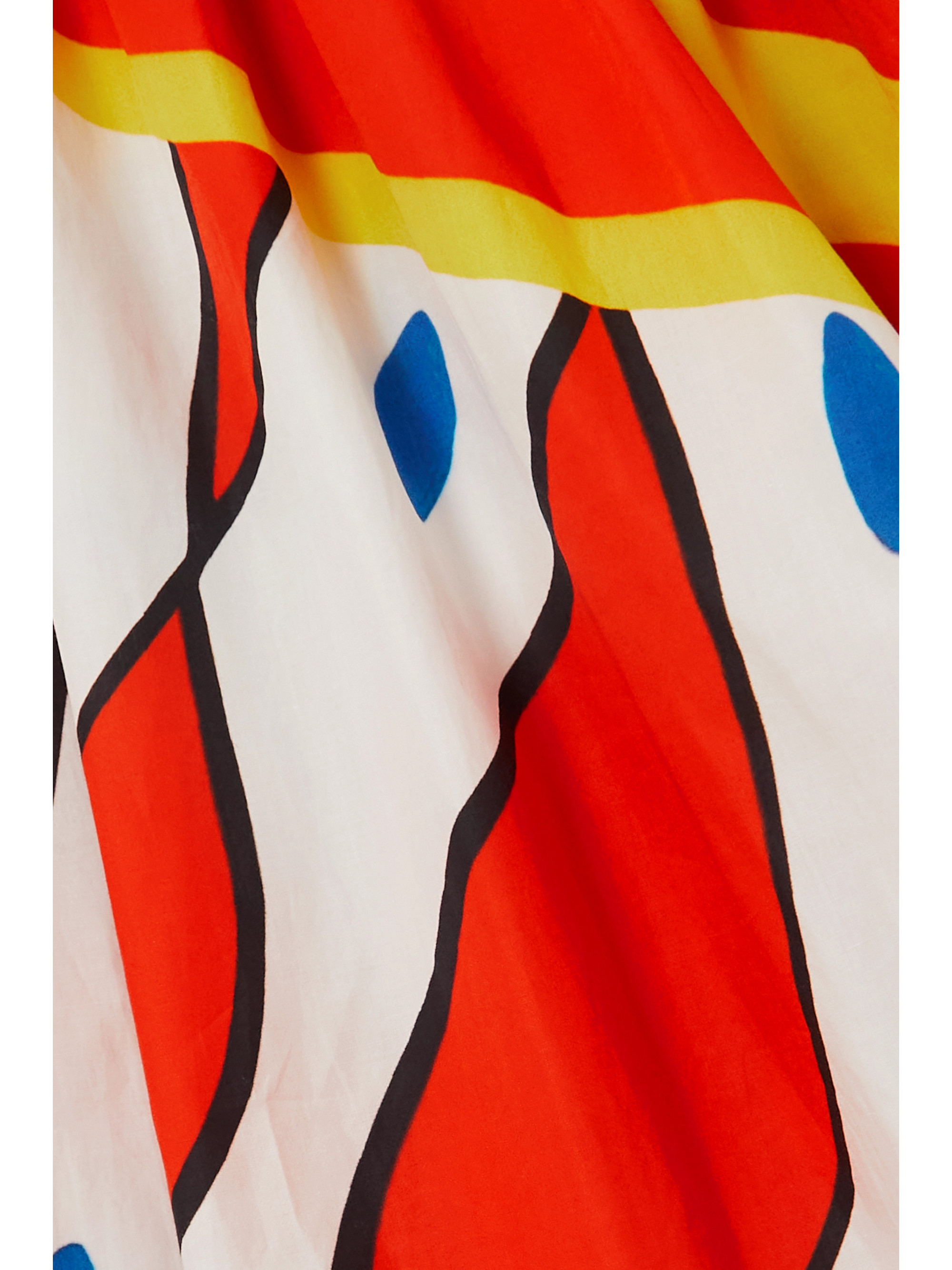 Dolce&Gabbana Pleated printed cotton-poplin midi dress thumbnail