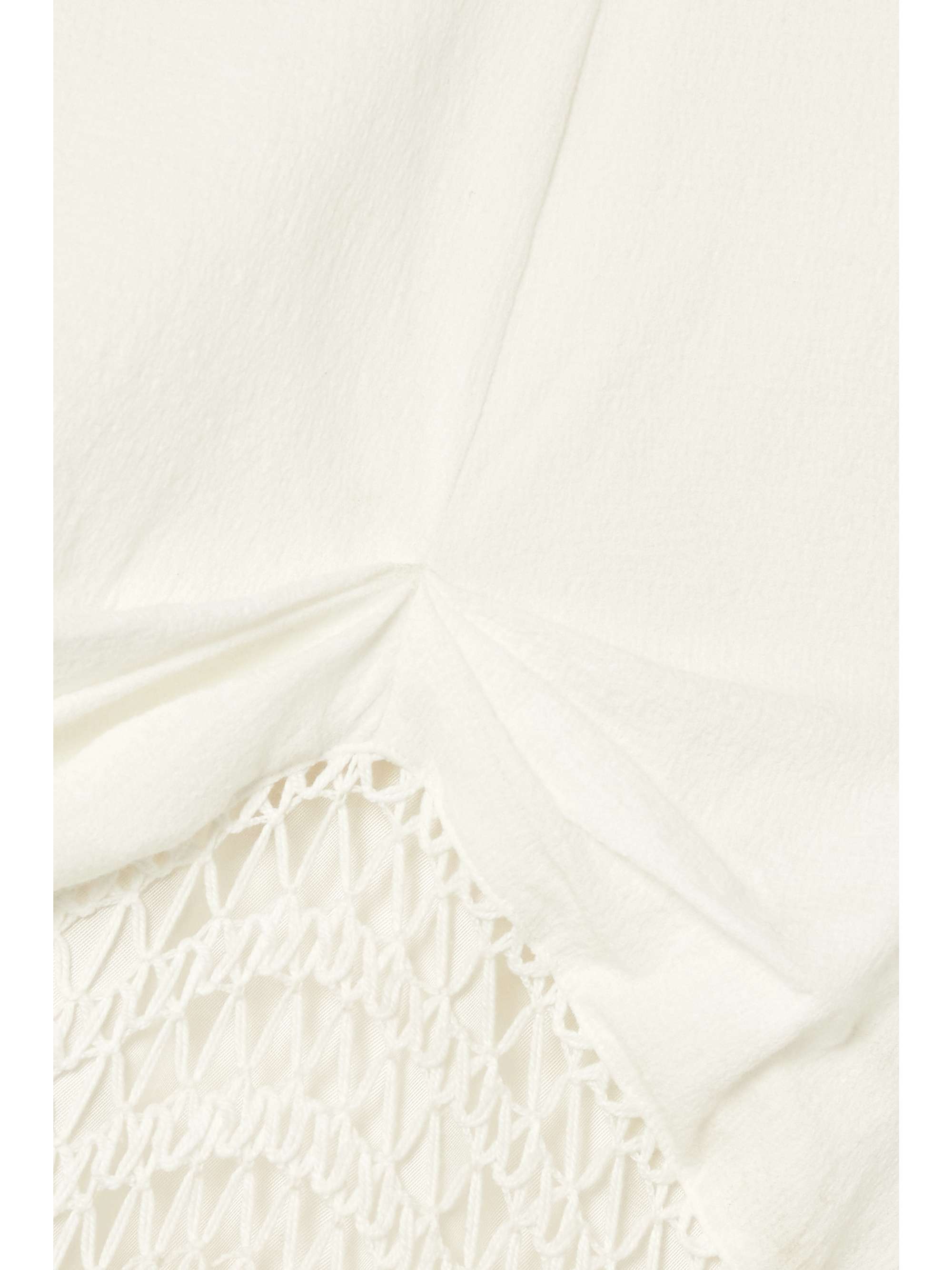 LOEWE + Paula's Ibiza asymmetric fringed woven maxi dress