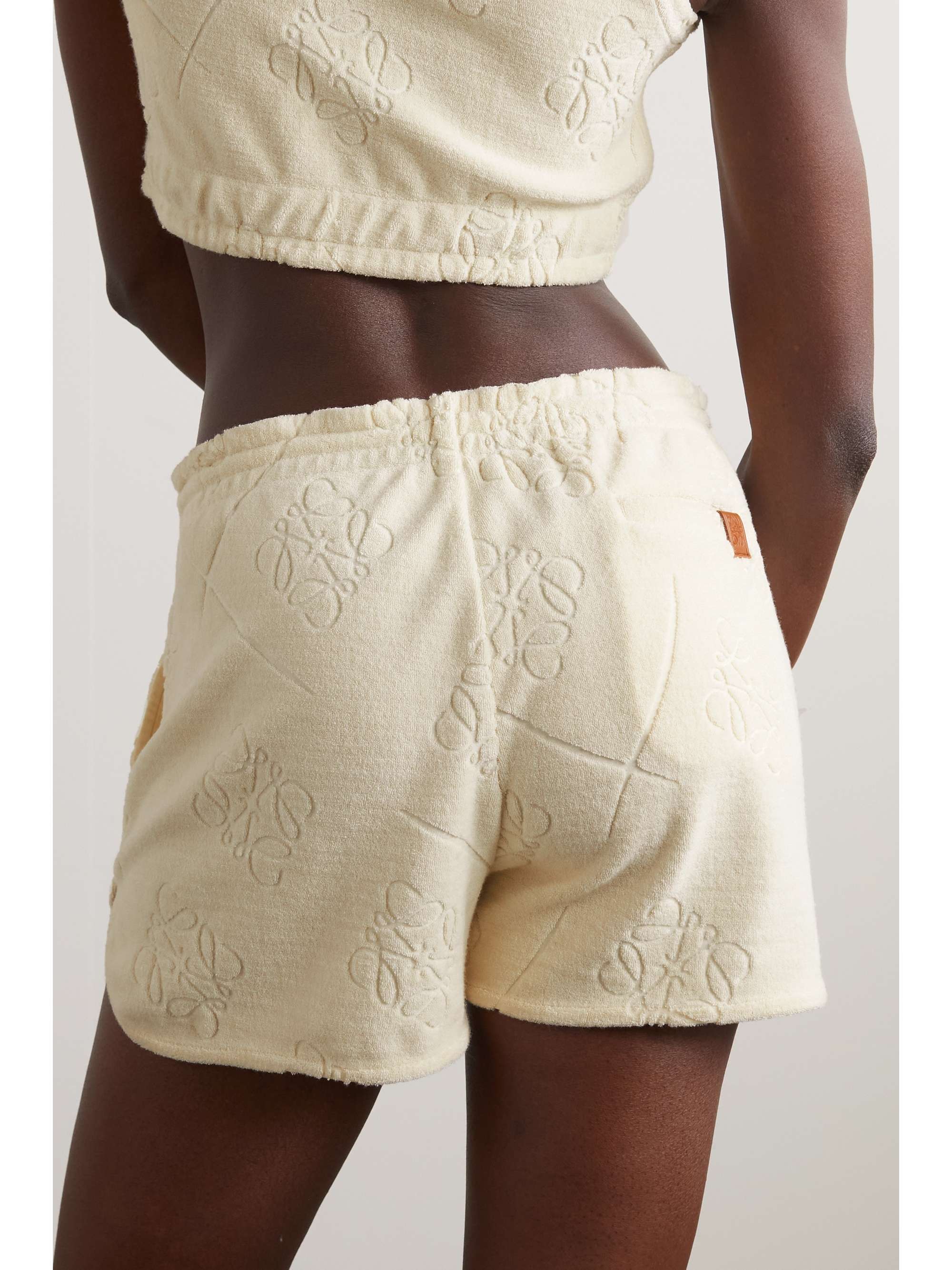 LOEWE + Paula's Ibiza cotton-blend terry shorts