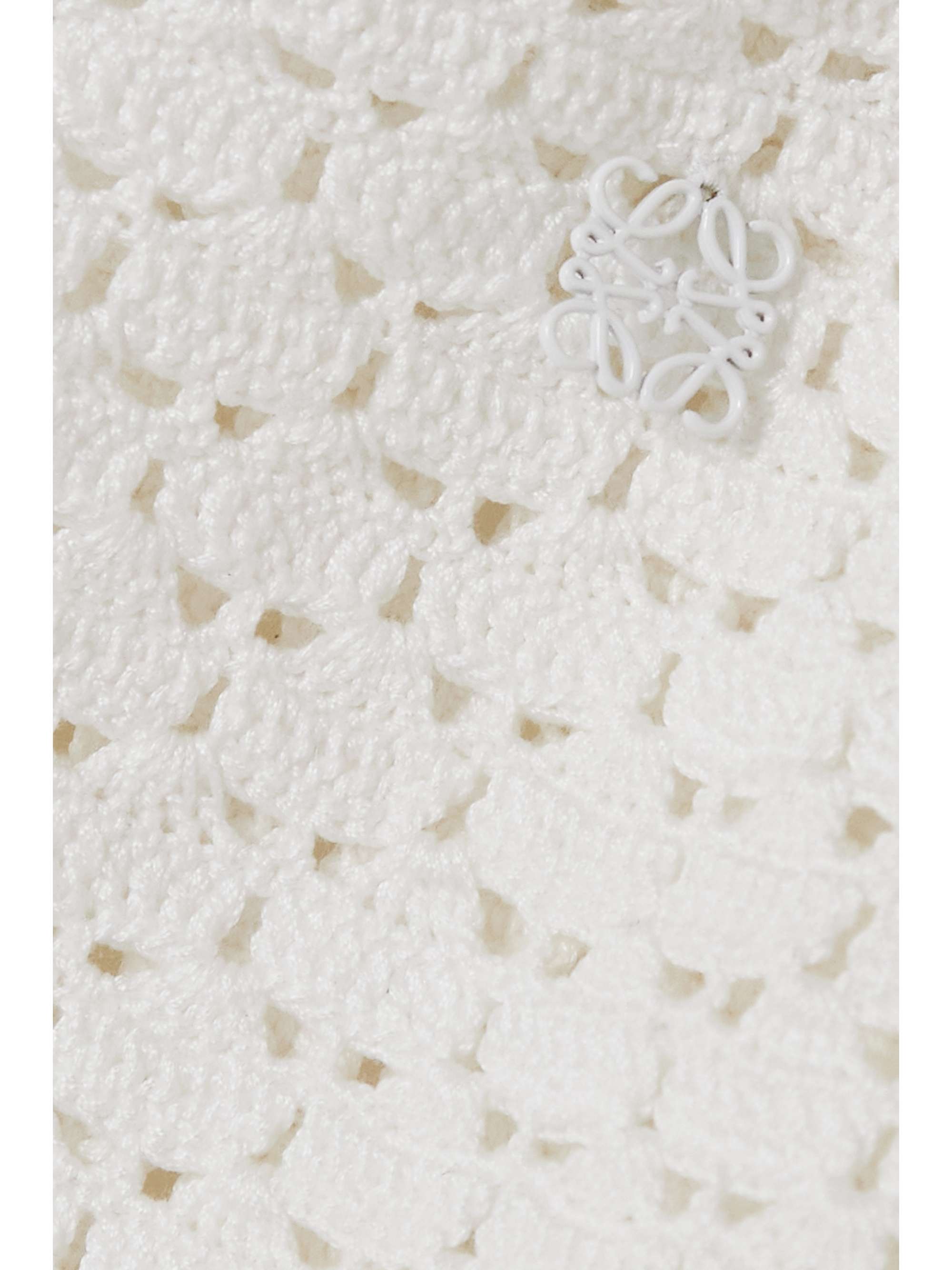 LOEWE + Paula's Ibiza tasseled crocheted cotton top