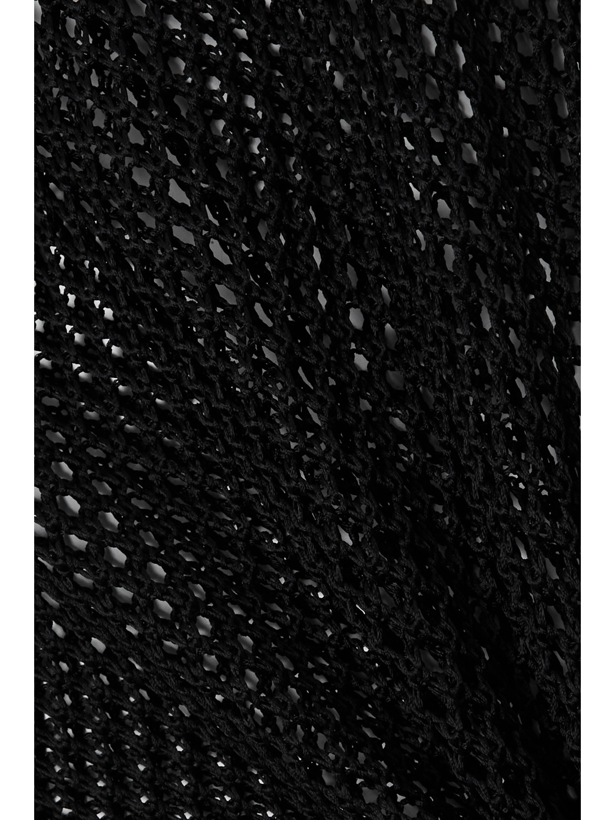 LOEWE + PAULA'S IBIZA FRINGED OPEN-KNIT DRESS