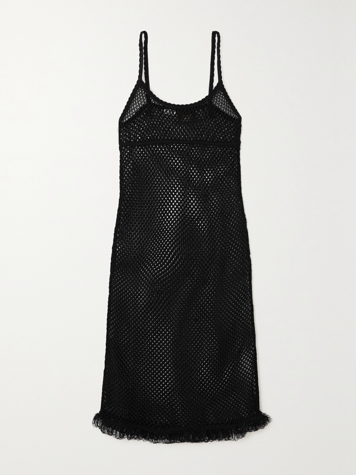 Loewe - + Paula's Ibiza Fringed Open-knit Dress - Black